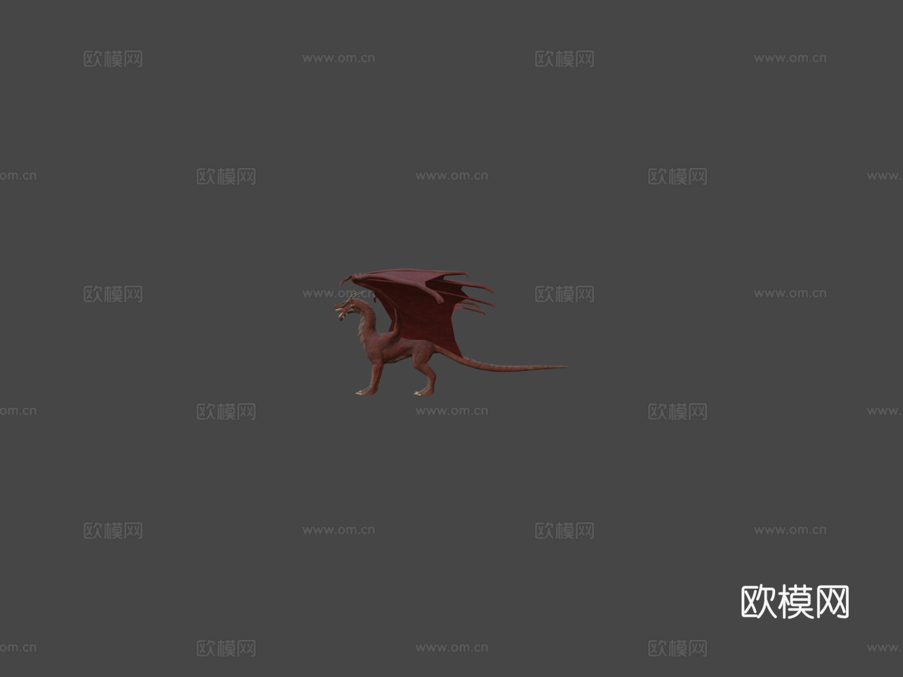 低多边形龙3d模型