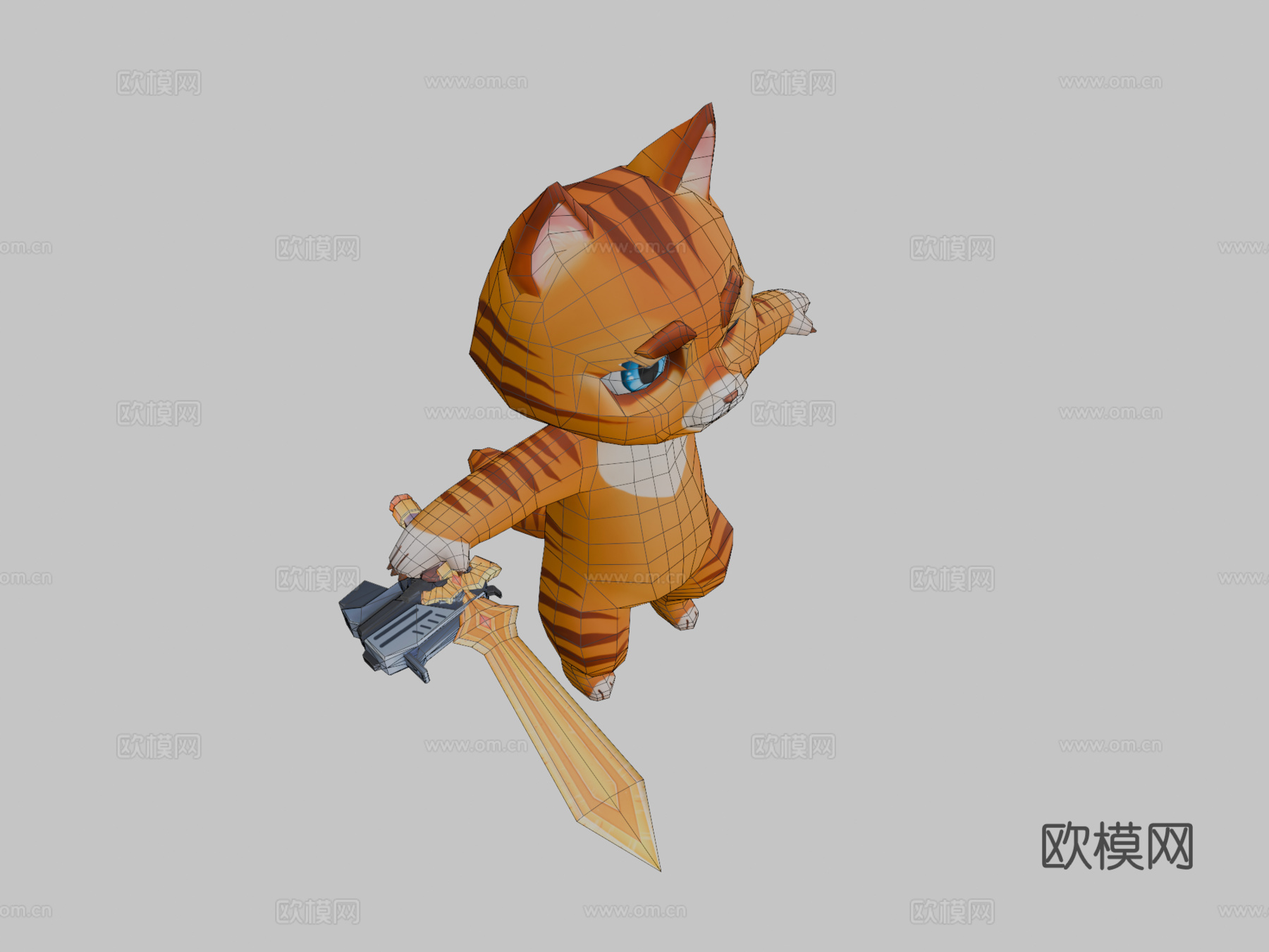 卡通猫3d模型