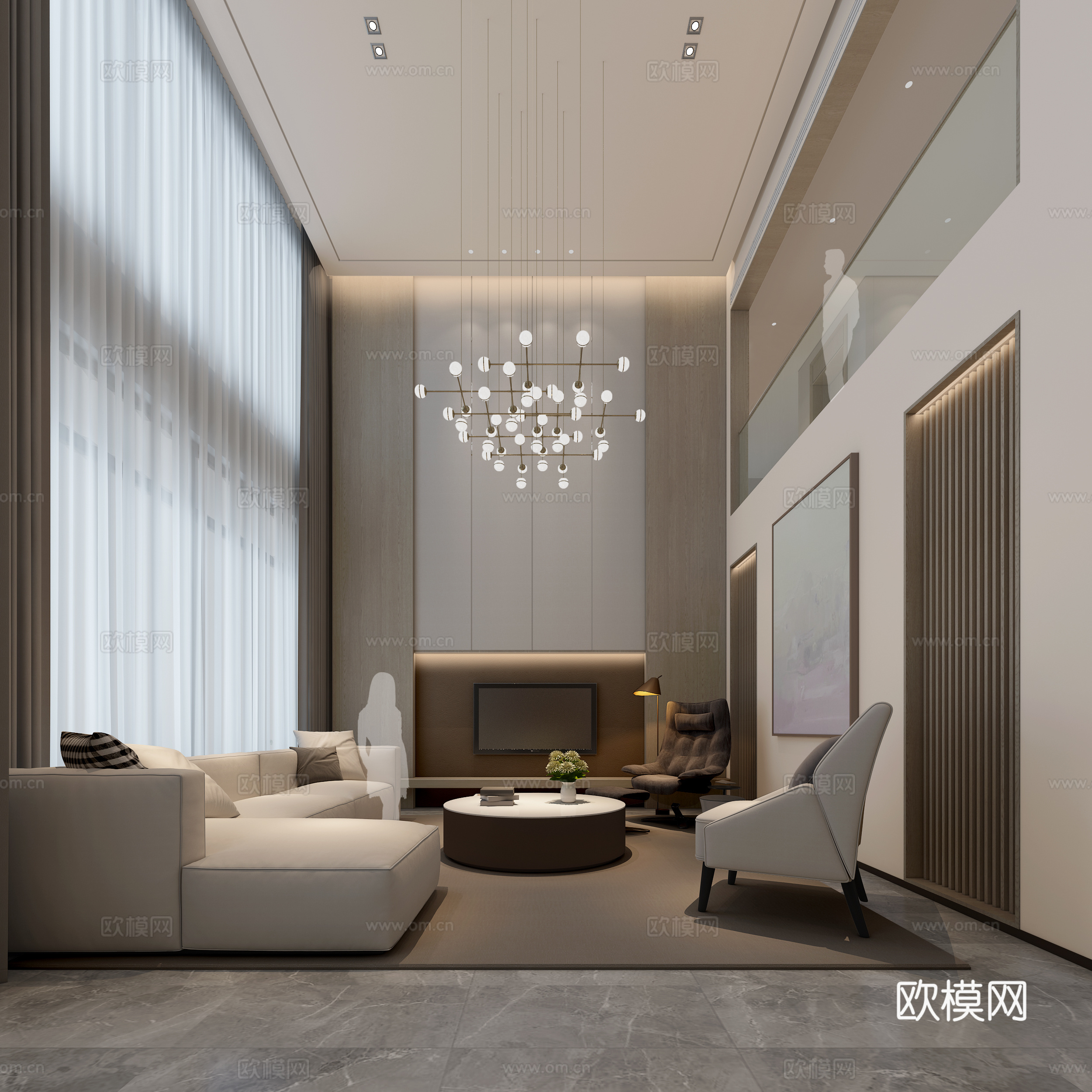 现代客厅现代餐厅 客餐厅 主卧室 现代单椅 餐厅单椅 吧椅3d模型