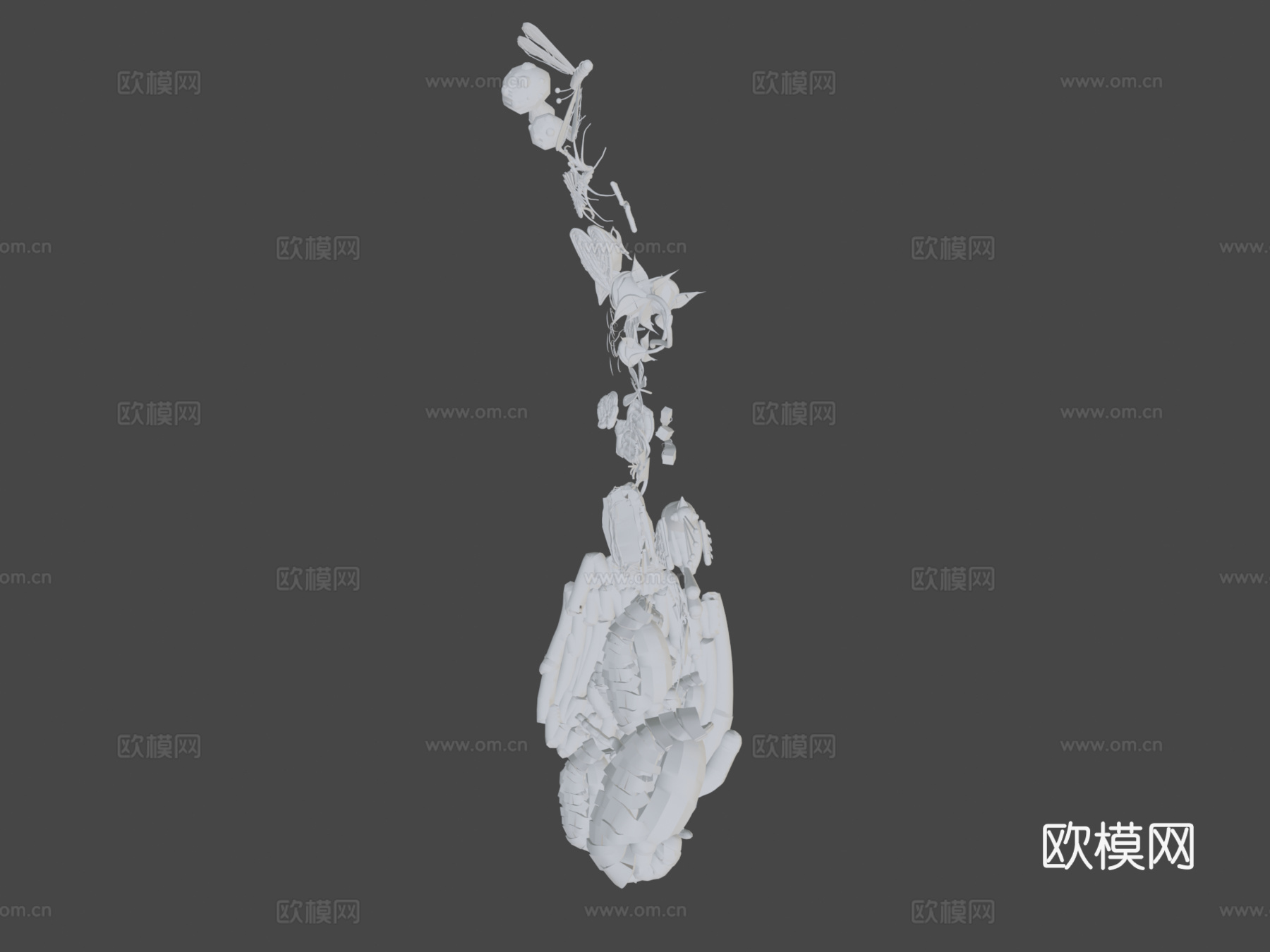 丛林植物-风格元素包合集3d模型