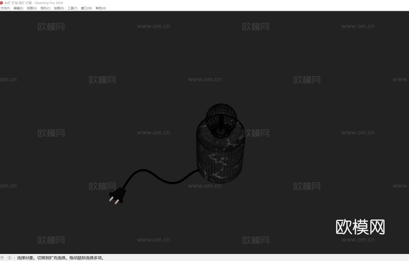 台灯 灯泡 电灯 灯具su模型