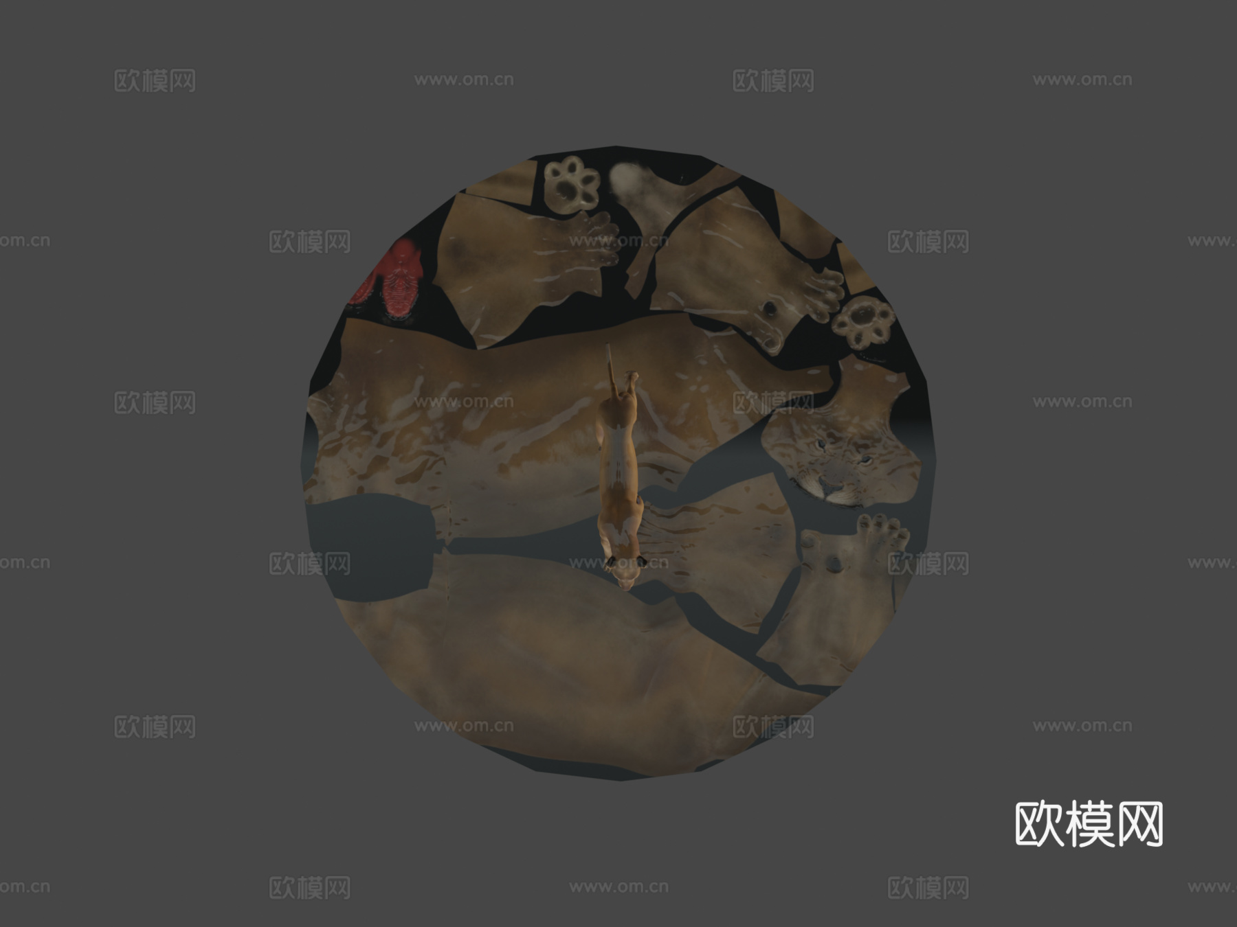 狮子行走3d模型