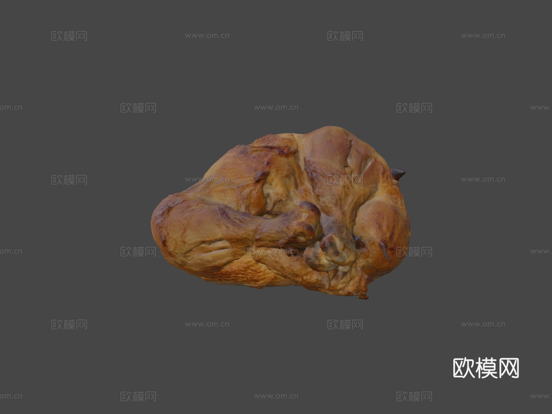 整只烤鸡3d模型