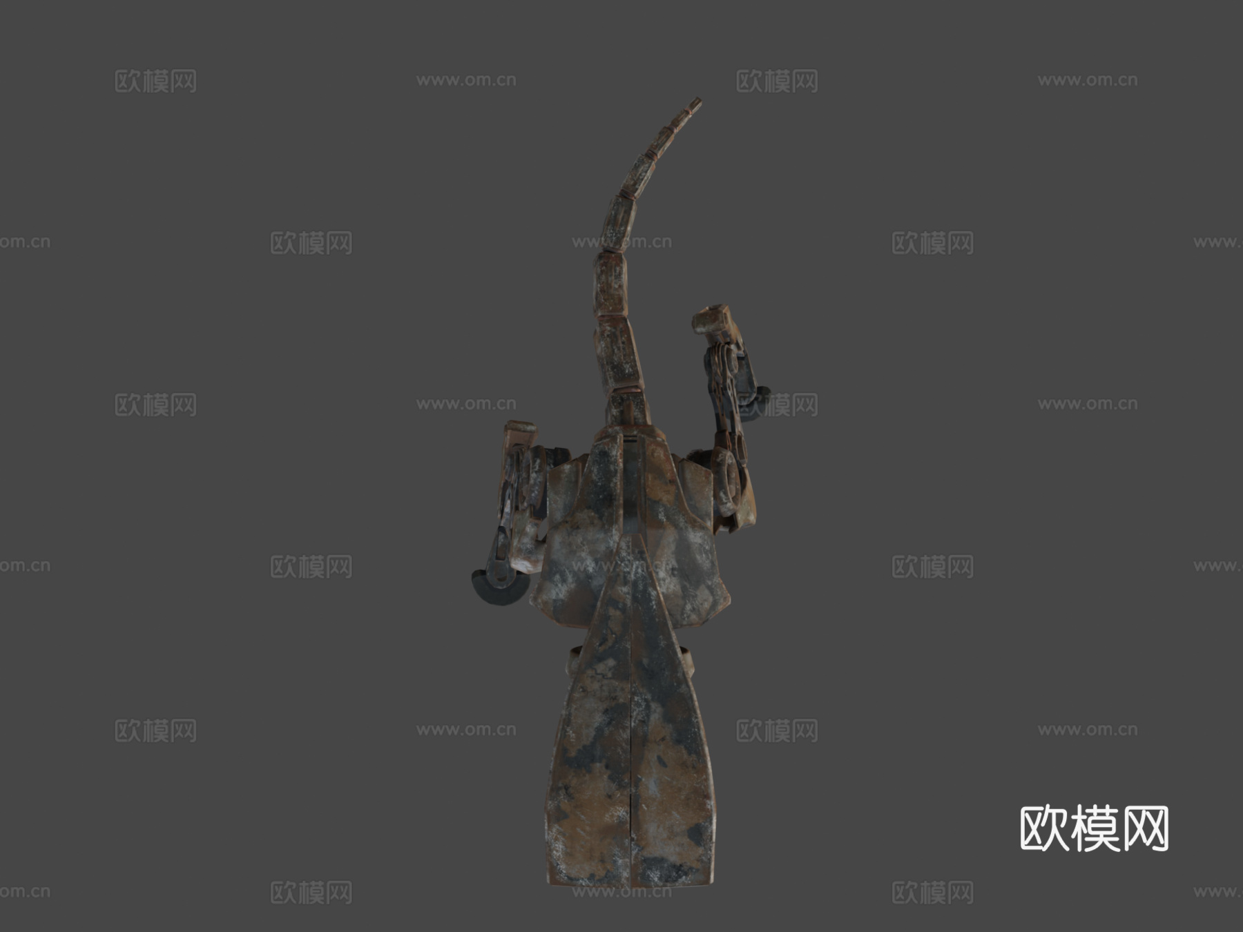 机械霸王龙咆哮动画3d模型