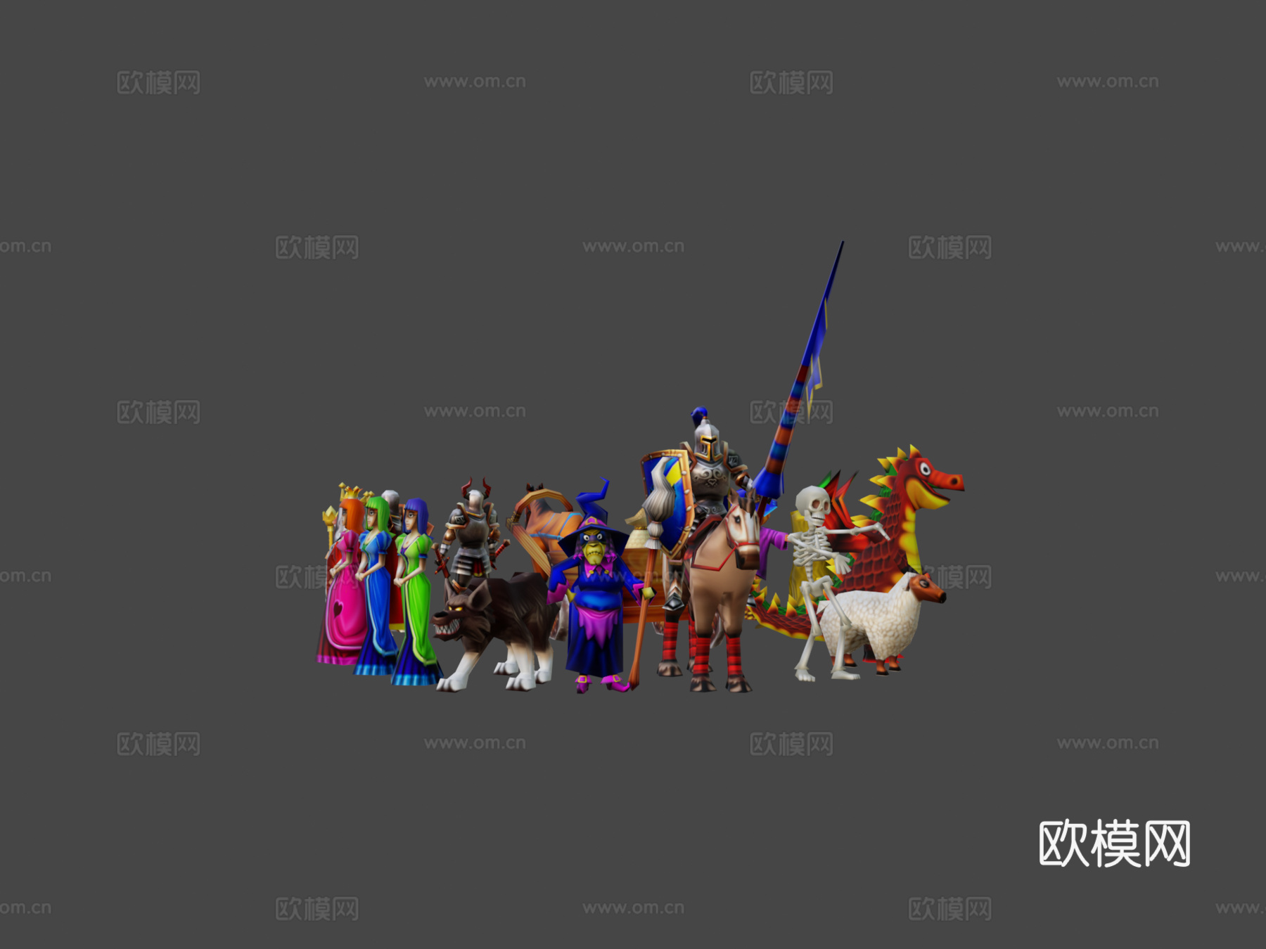 低多边形幻想包3d模型