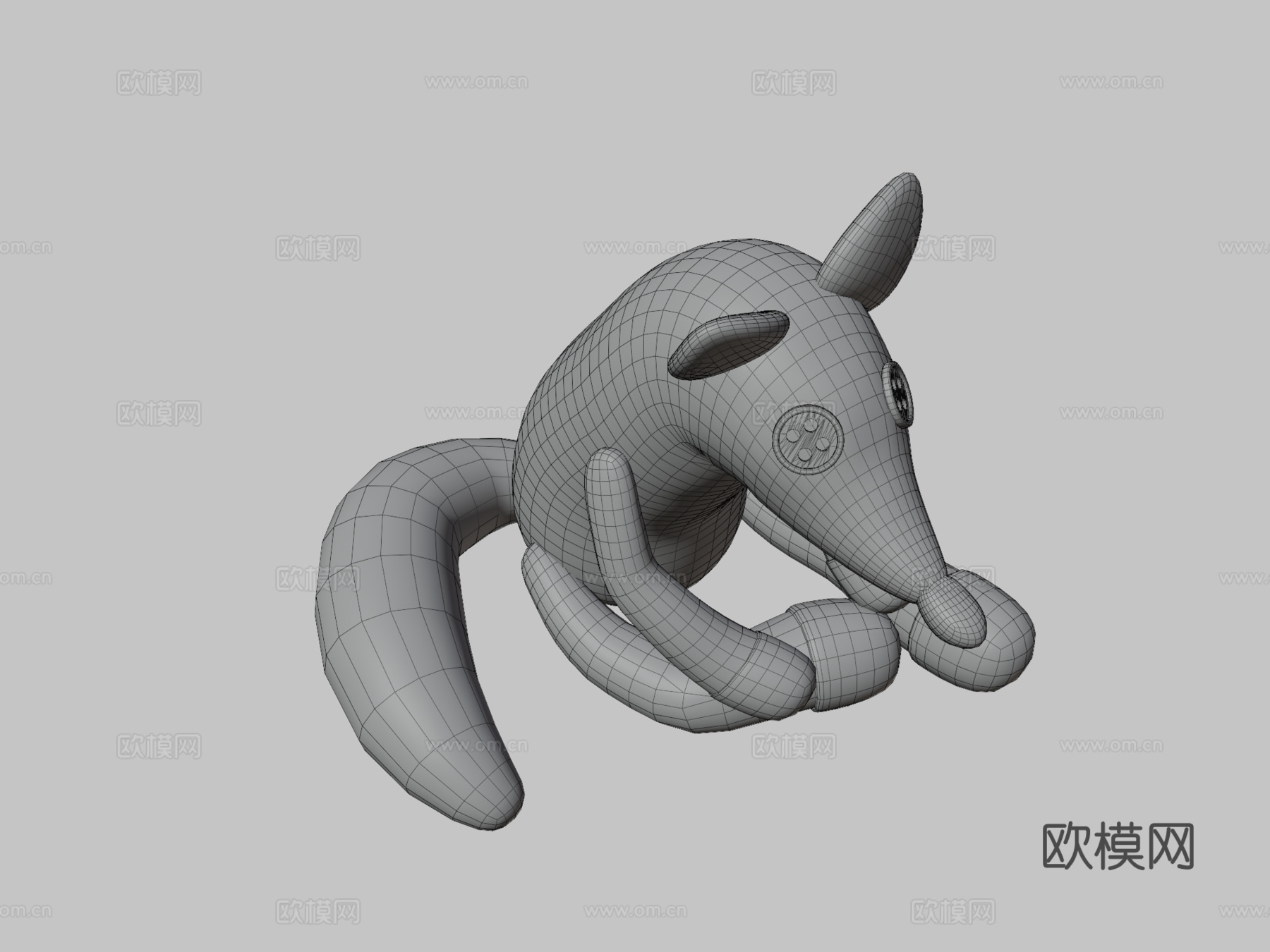 狐狸毛绒玩具3d模型3d模型