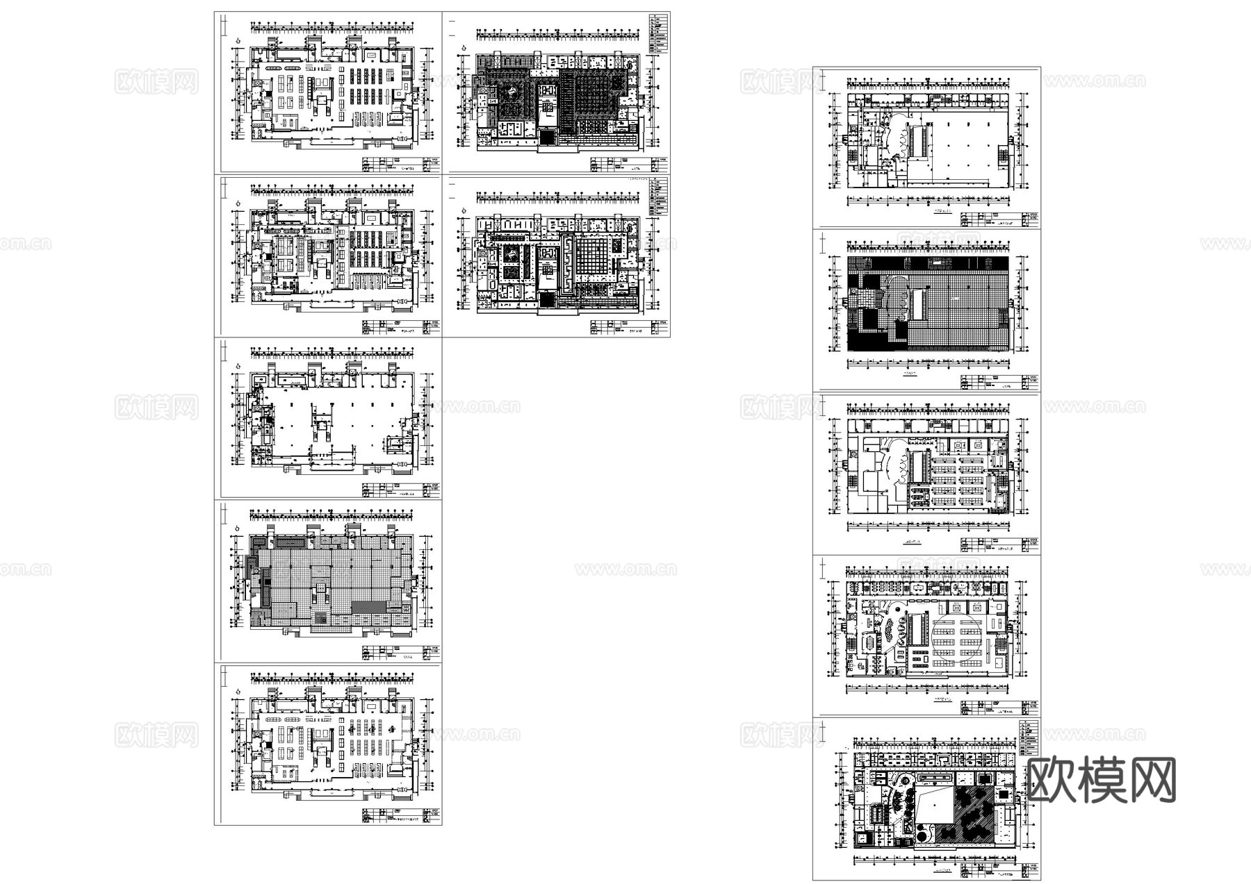 大型时尚超市施工图cad施工图