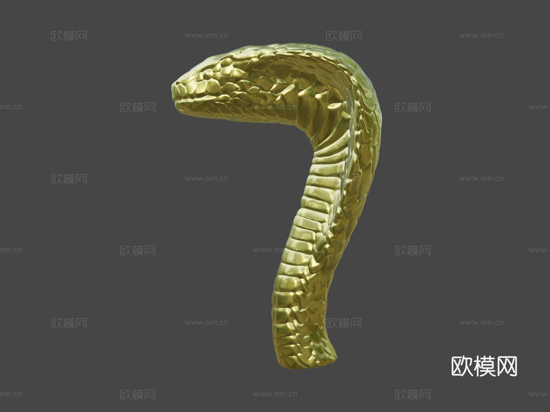 金蛇雕像3d模型
