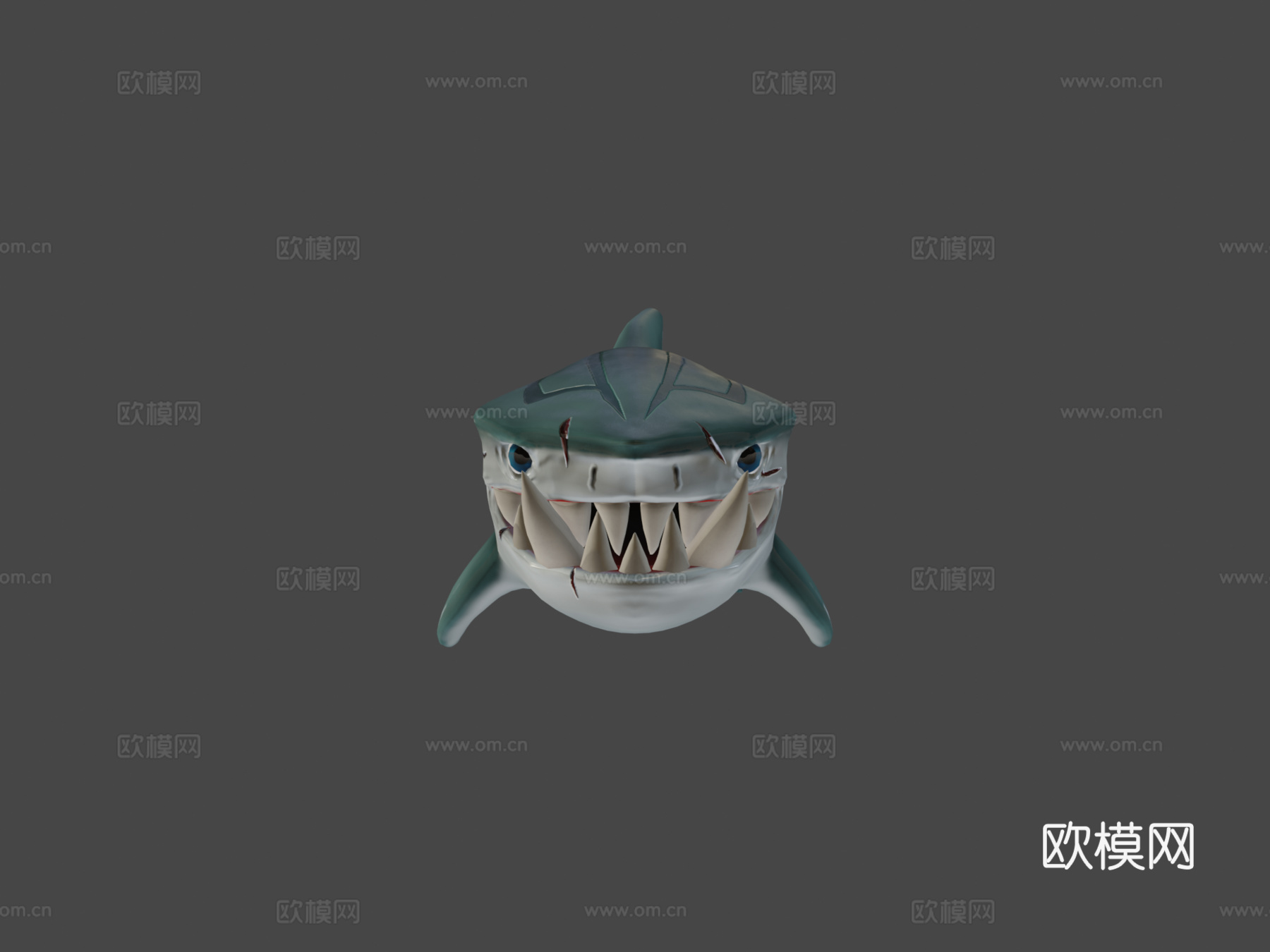 卡通鲨鱼3d模型