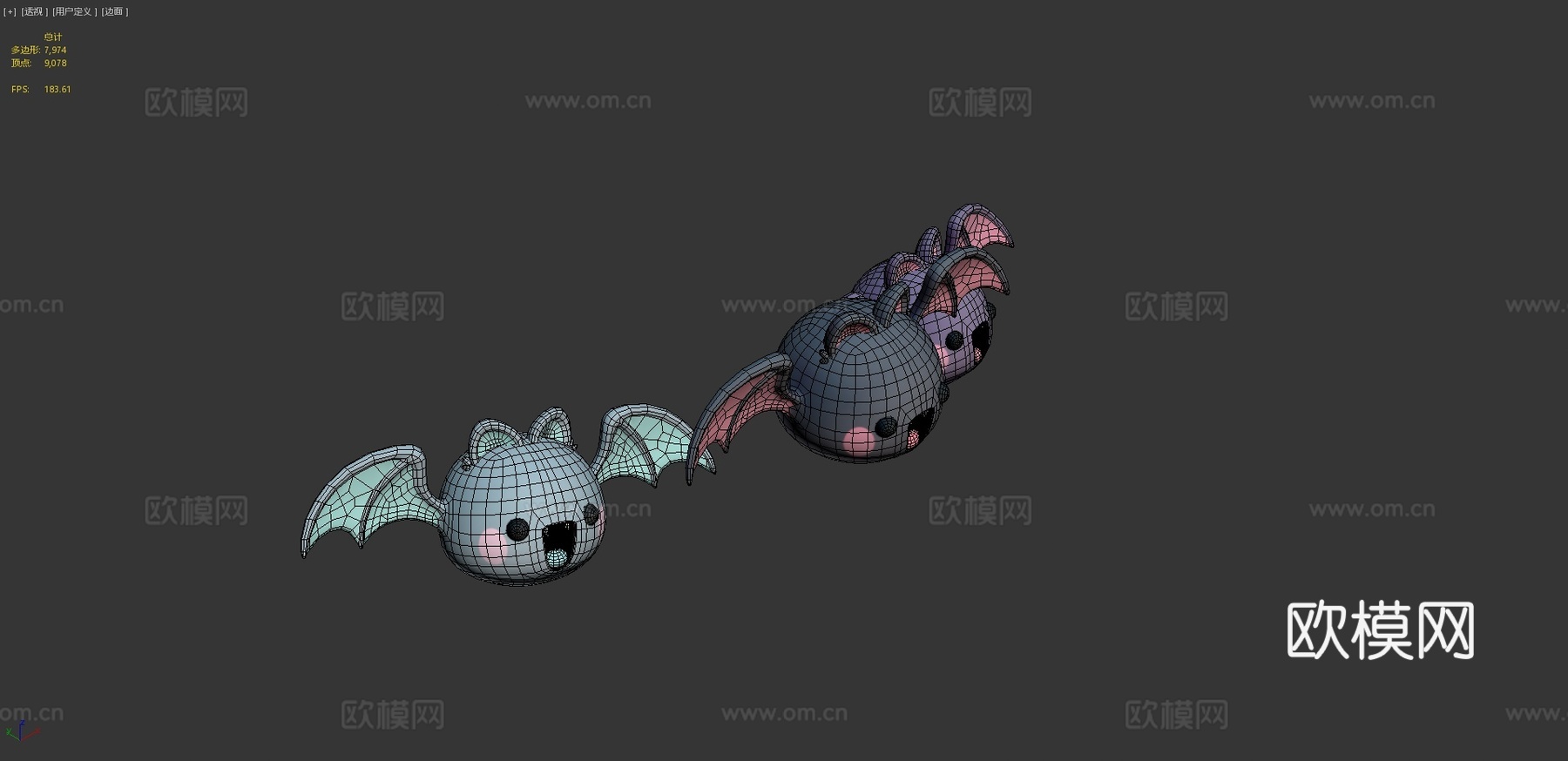 可爱小蝙蝠013d模型