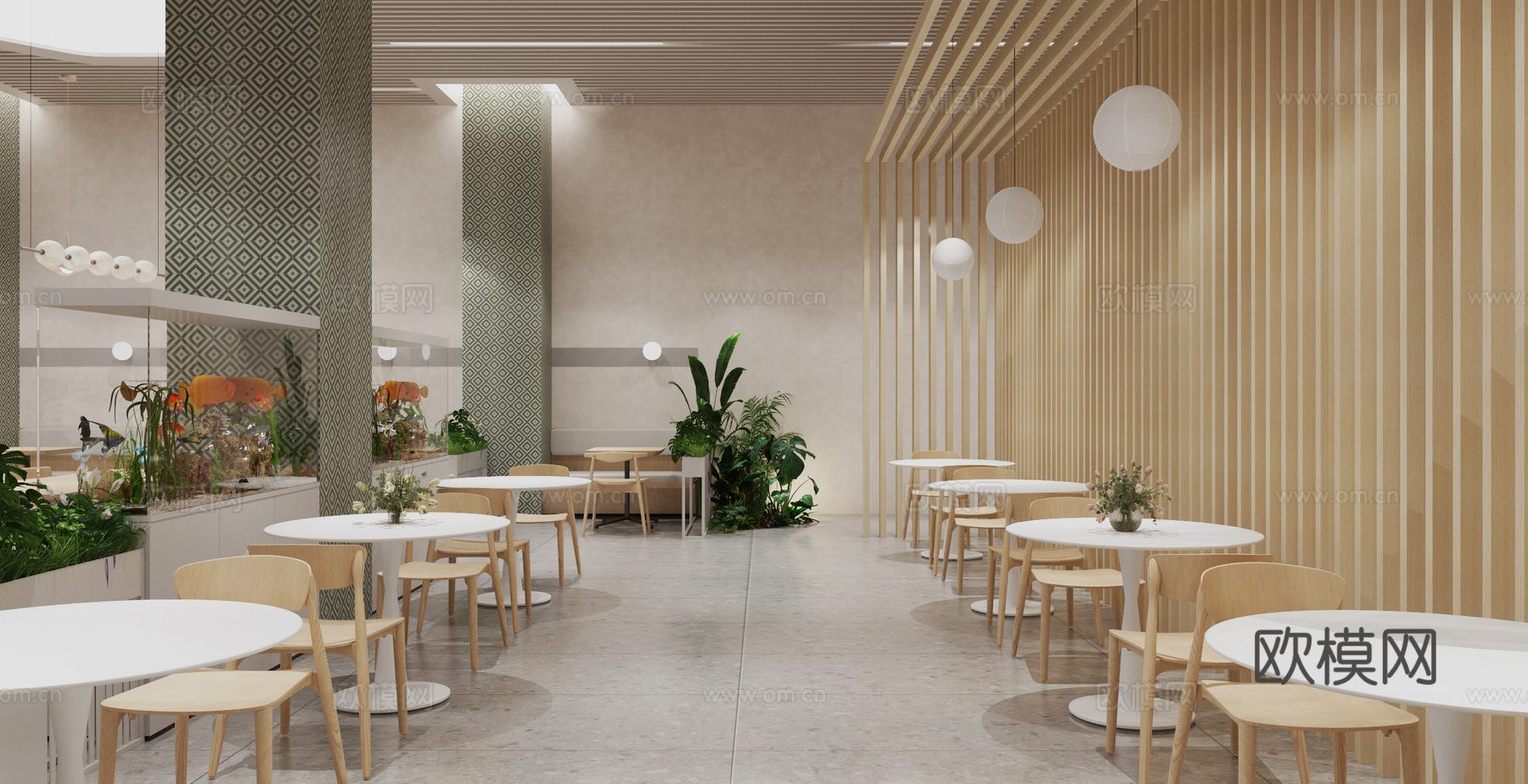 员工食堂 中西餐厅 自助餐台3d模型