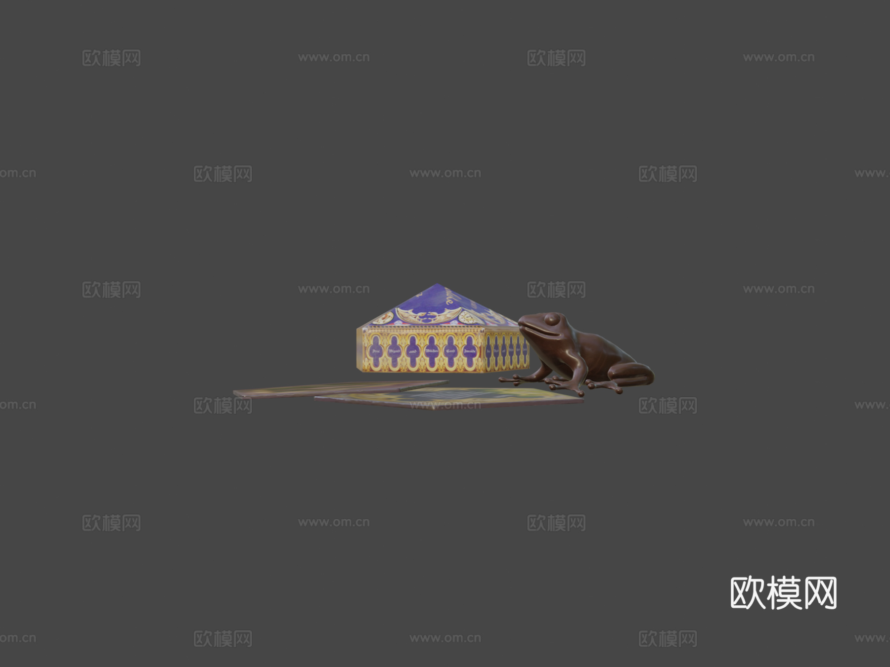 哈利波特巧克力蛙盒卡3d模型