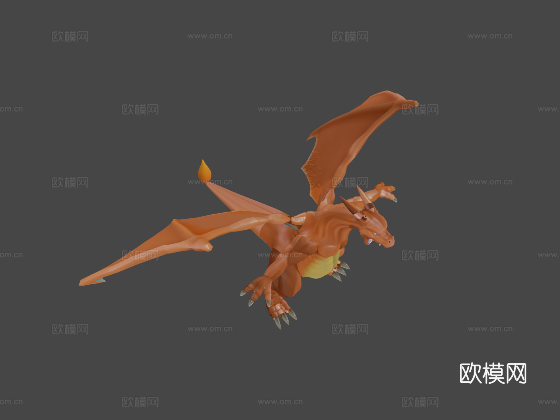 风格化龙3d模型