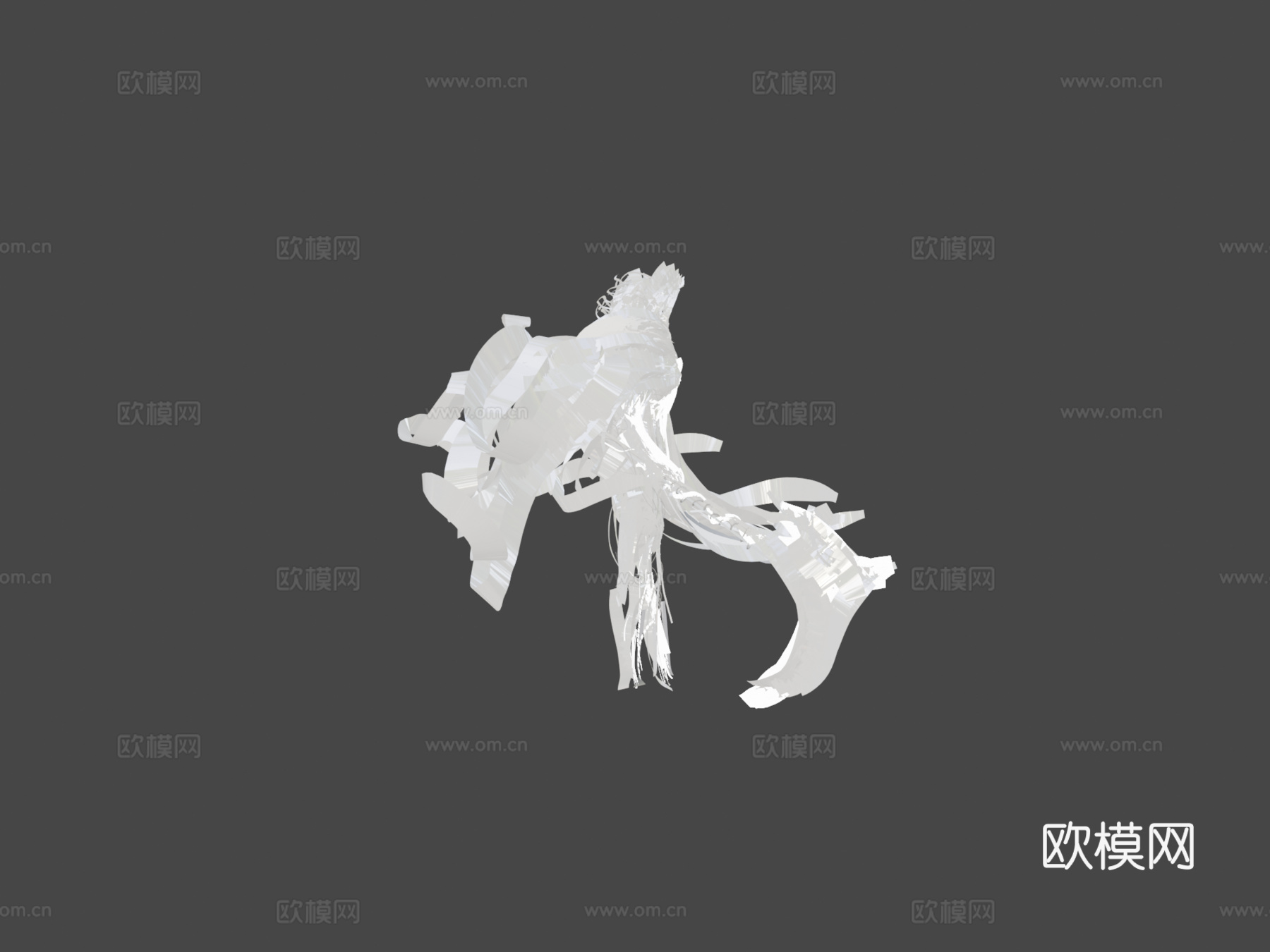 幻影刺客-刀塔2-倾斜笔刷3d模型