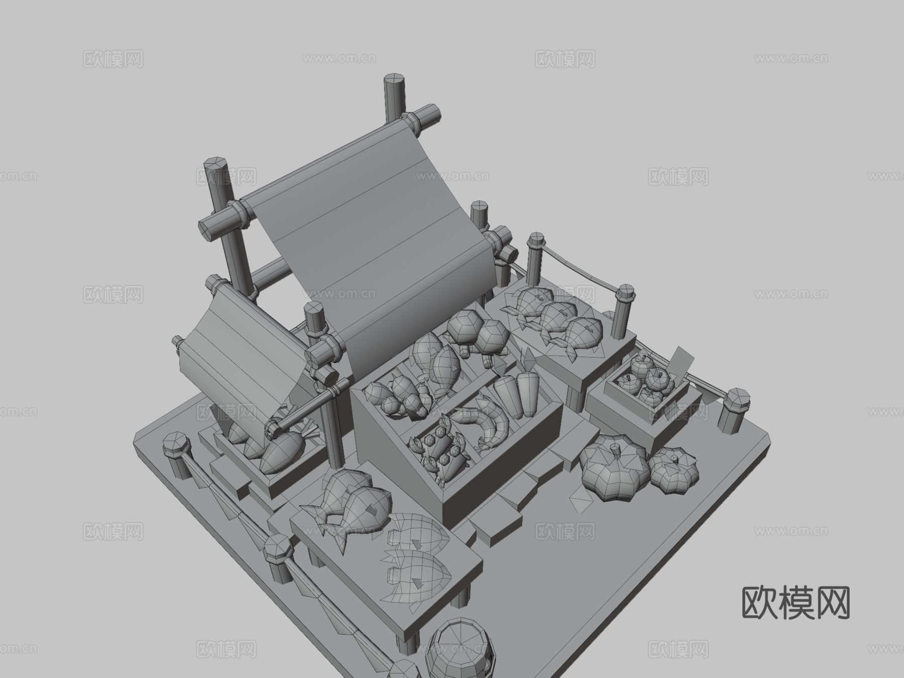 鱼市场?3d模型