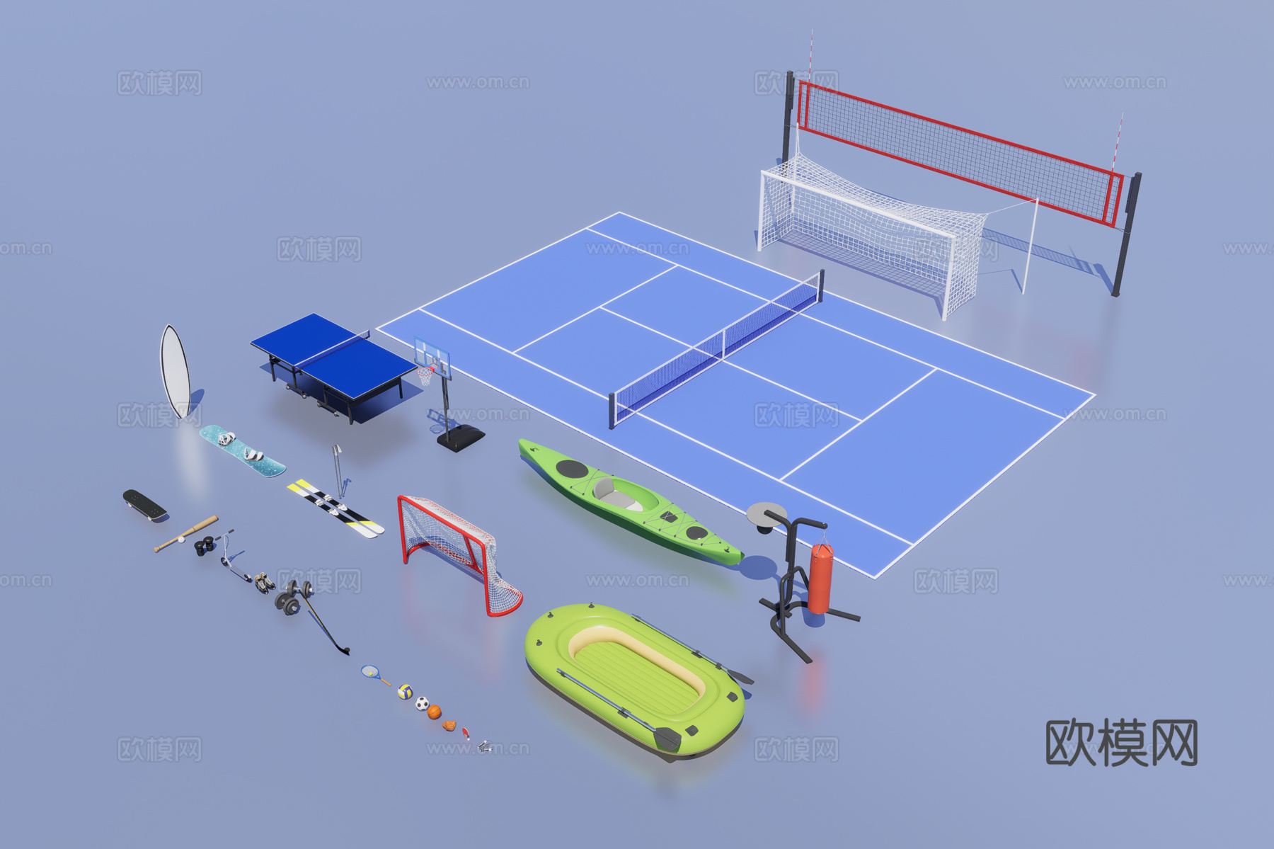 运动体育设施3d模型