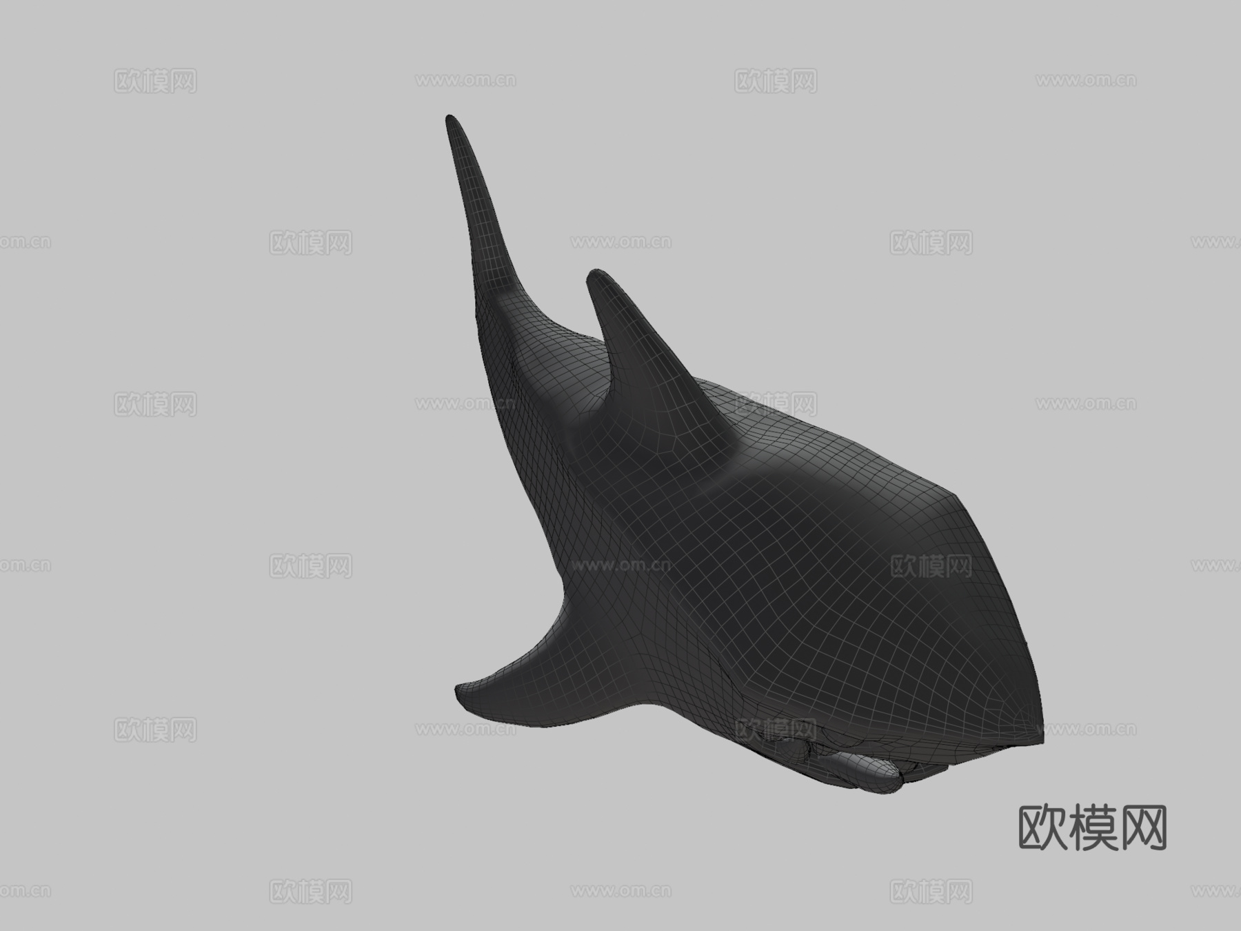 卡通鲨鱼3d模型