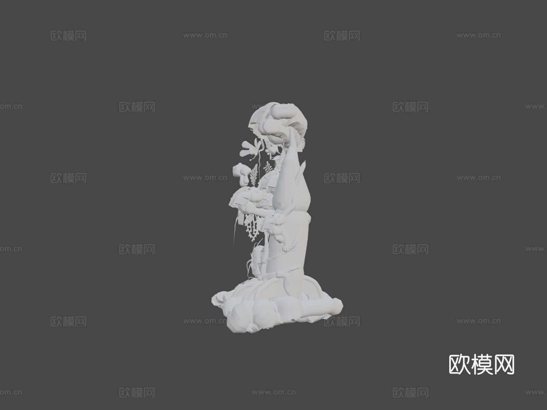 丛林植物-风格元素包合集3d模型