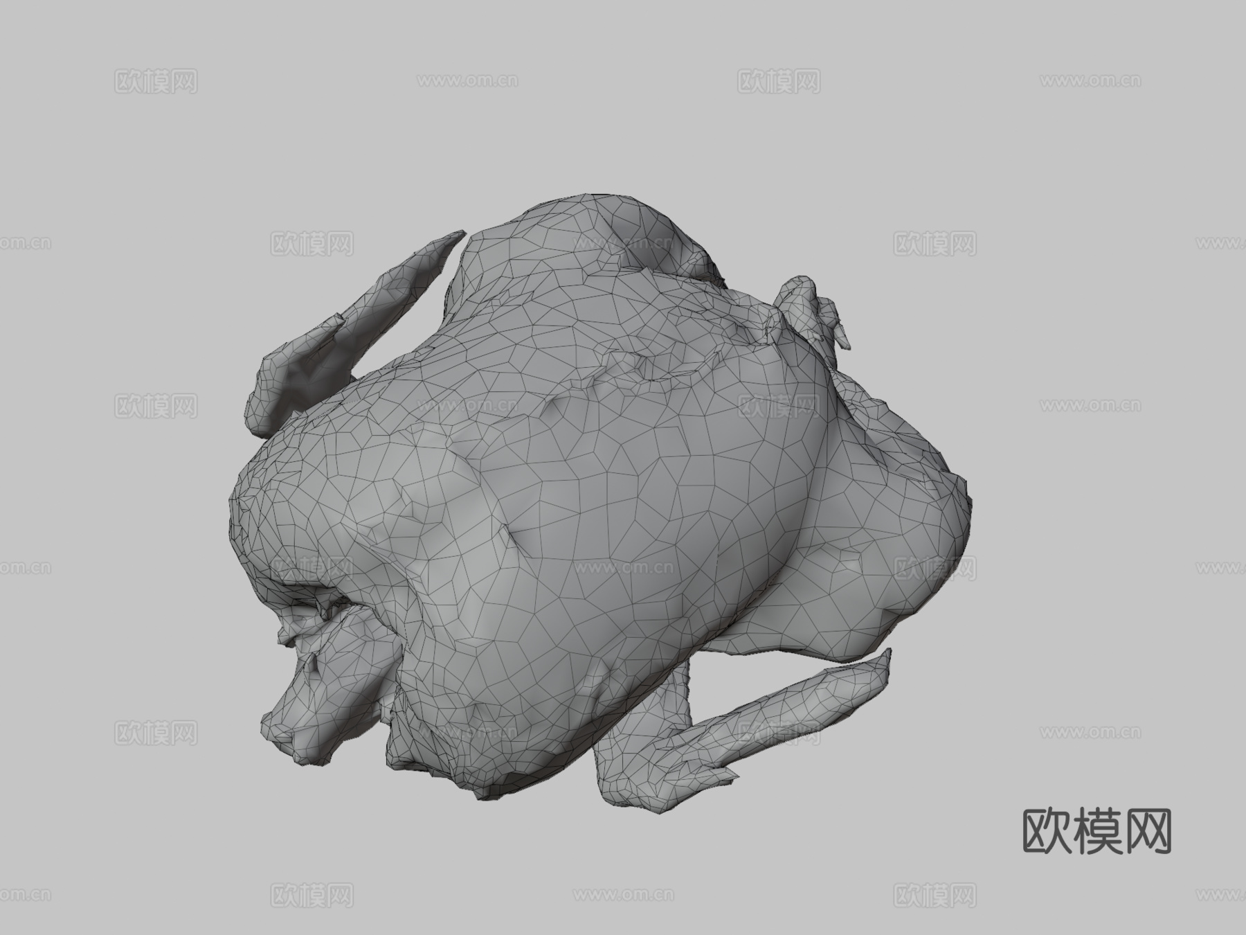 整只烤鸡3d模型