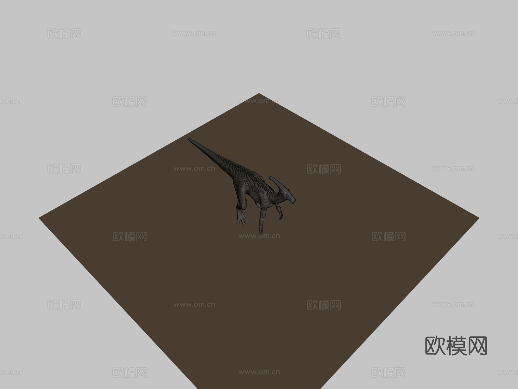 副栉龙行走循环3d模型