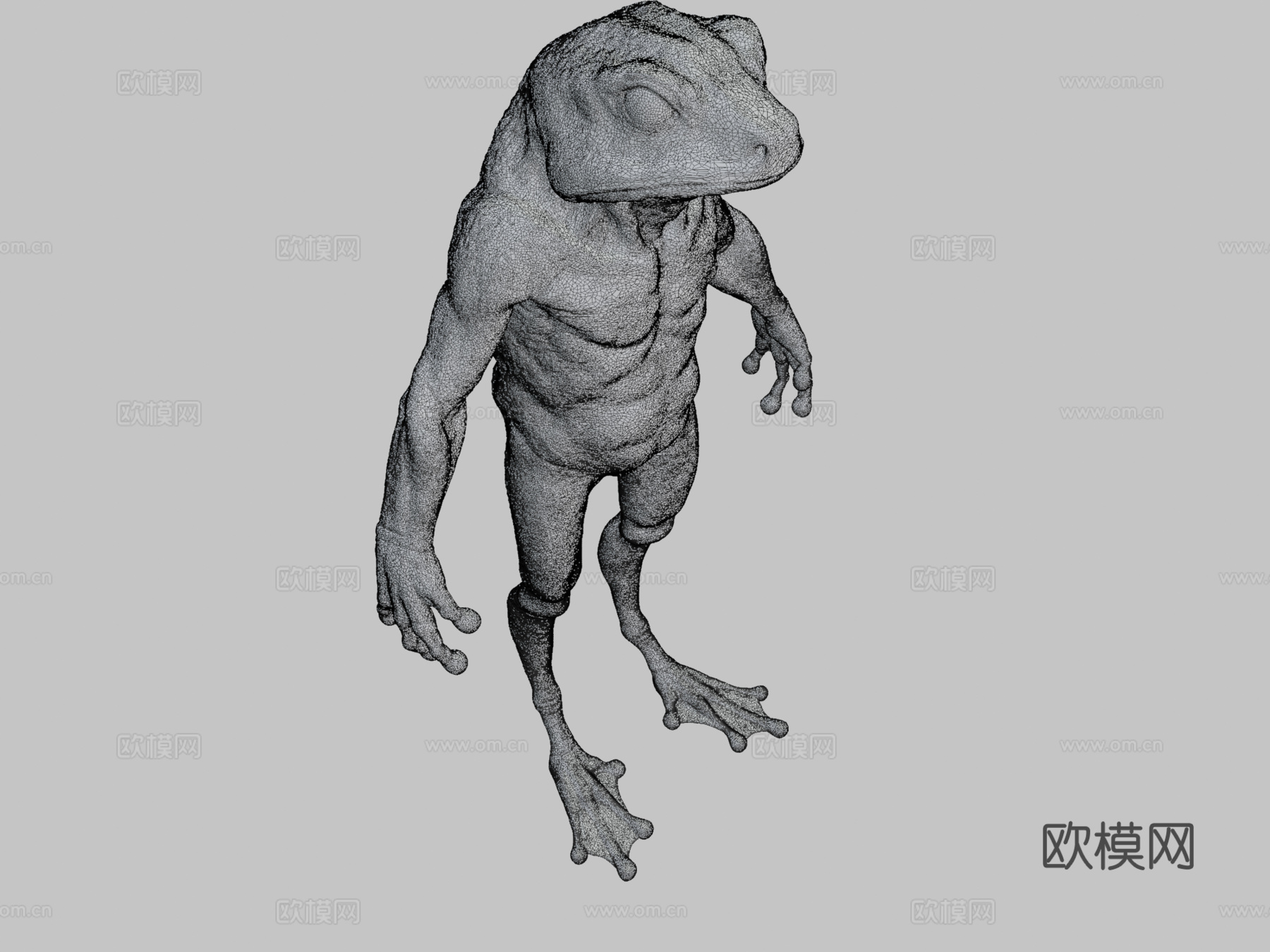 青蛙人形生物3d模型