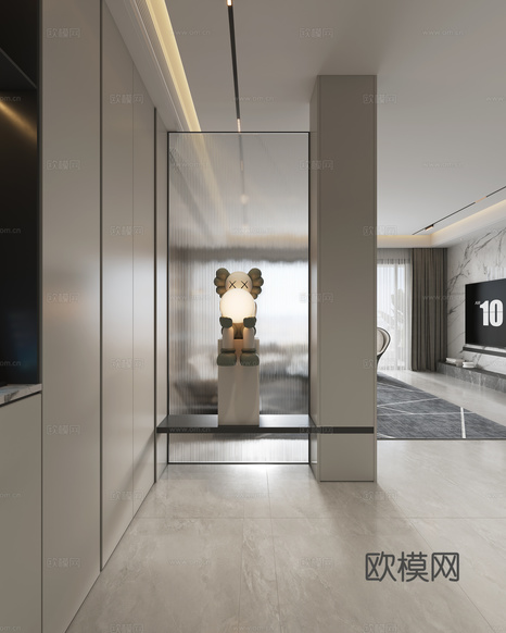 現(xiàn)代客餐廳3d模型下載(渲染圖6)