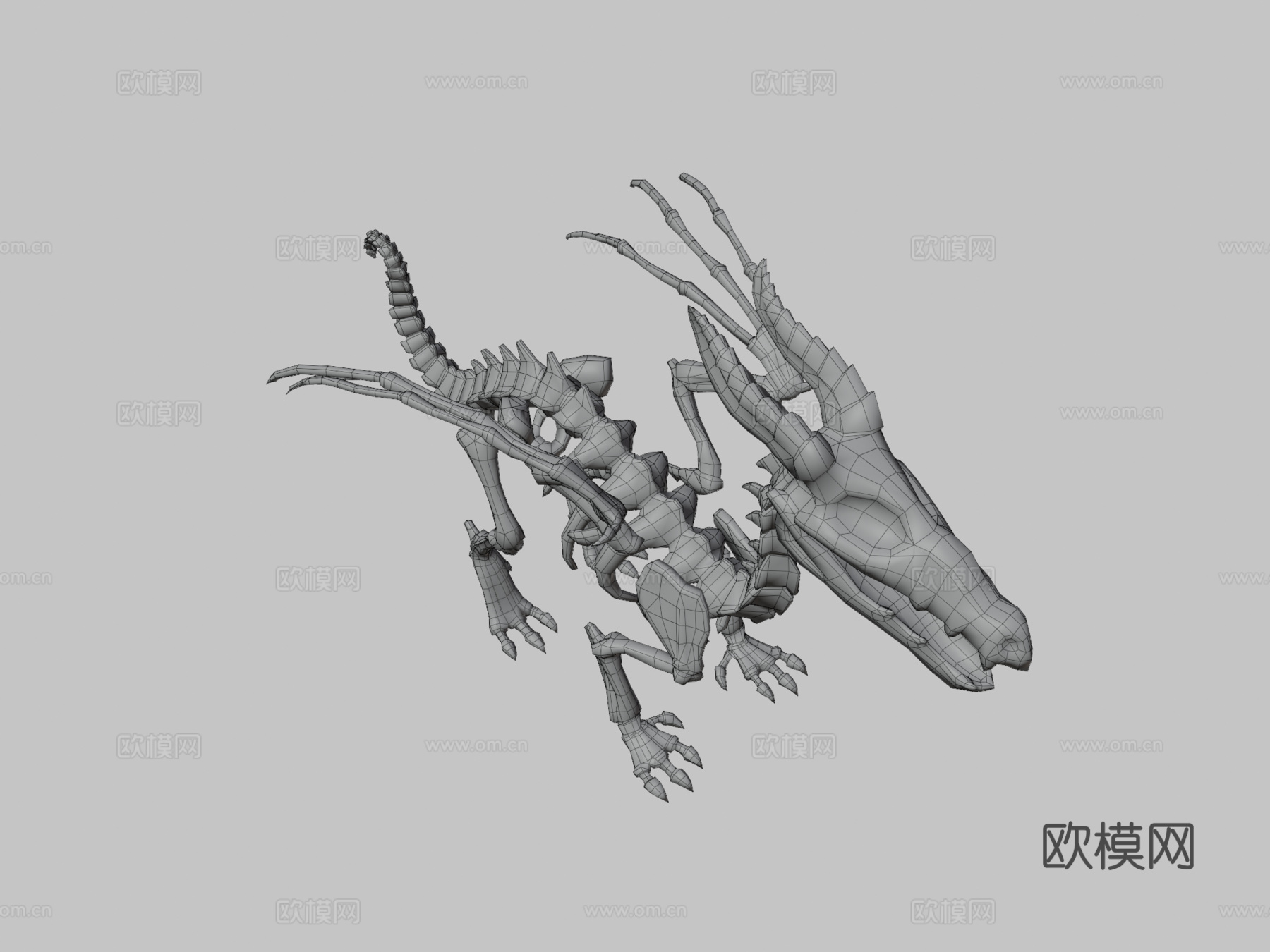 龙骨架3d模型