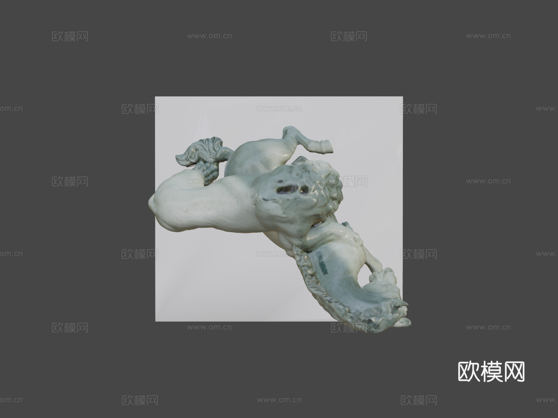 狮子攻击马3d模型