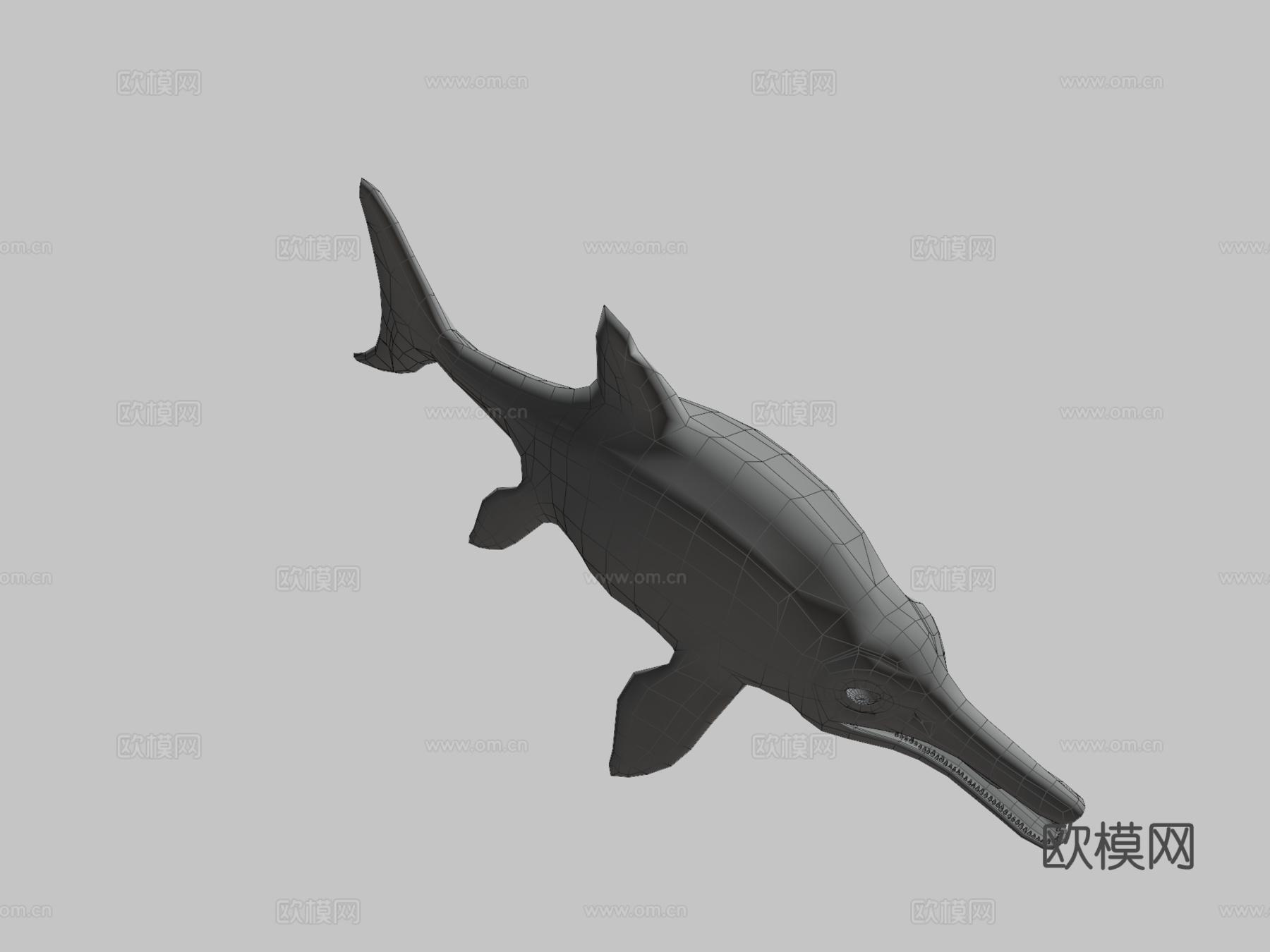 鱼龙3d模型
