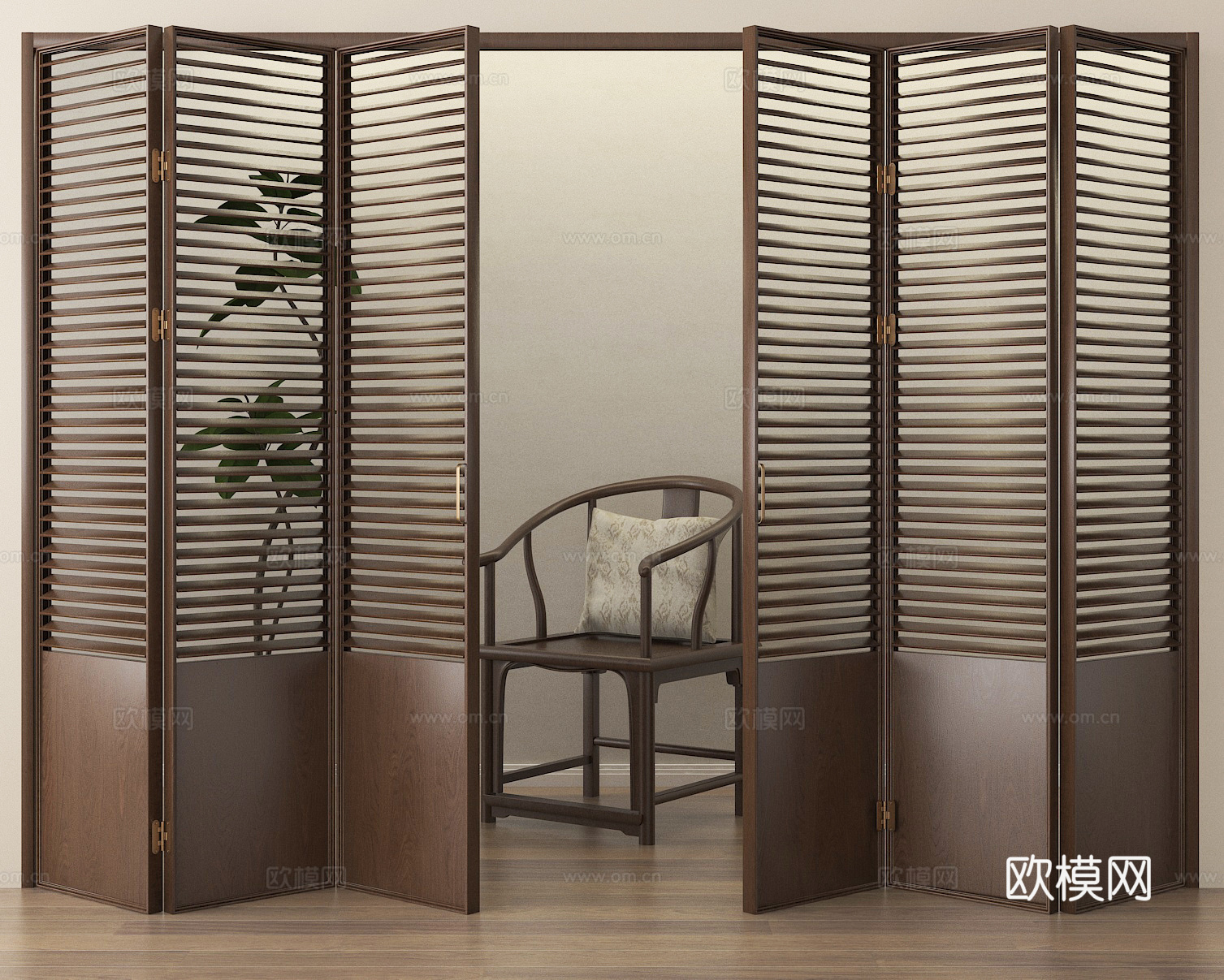 折叠门 百叶门 推拉门 滑道门3d模型