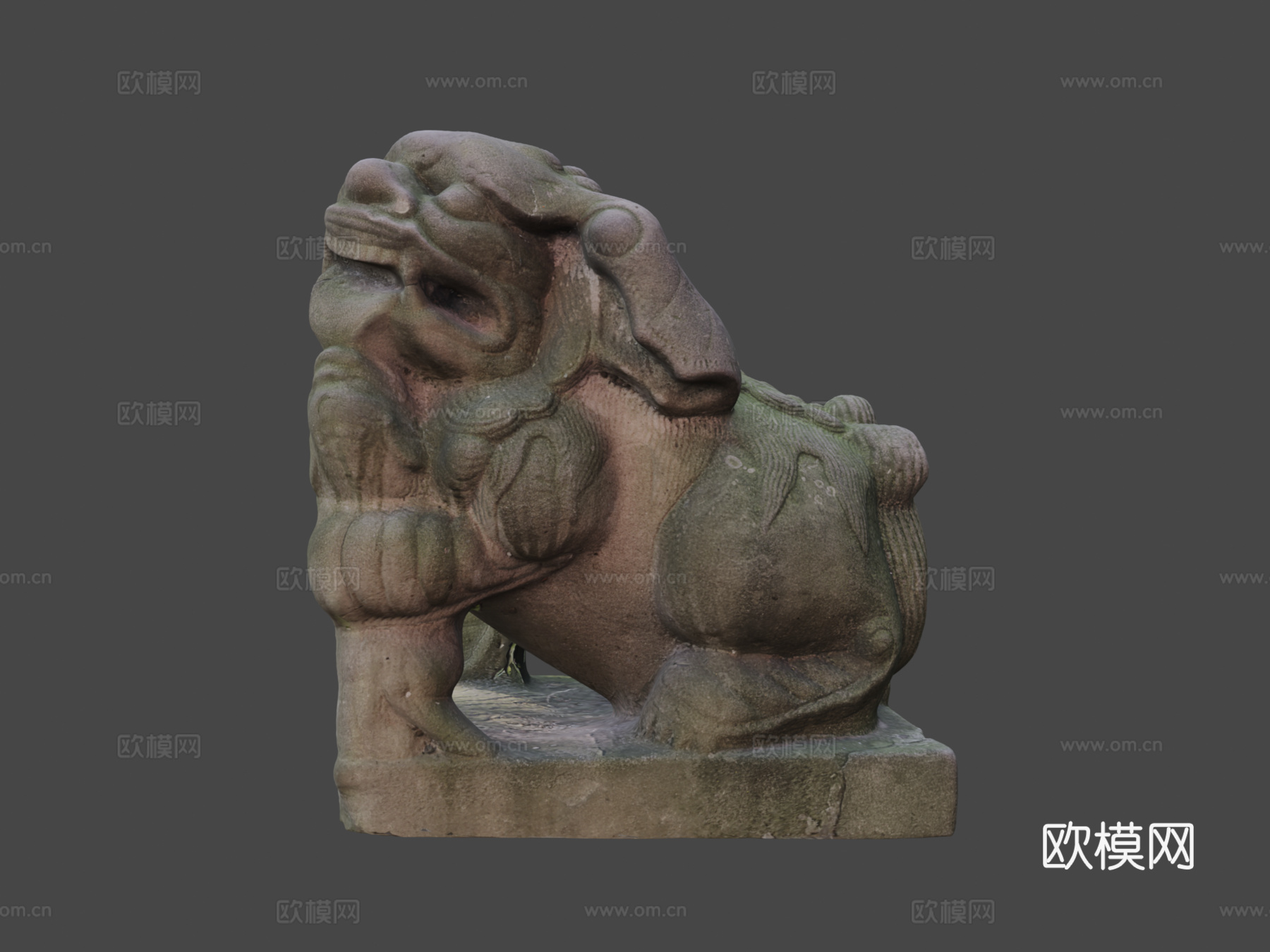 雕像-寺庙风狮3d模型