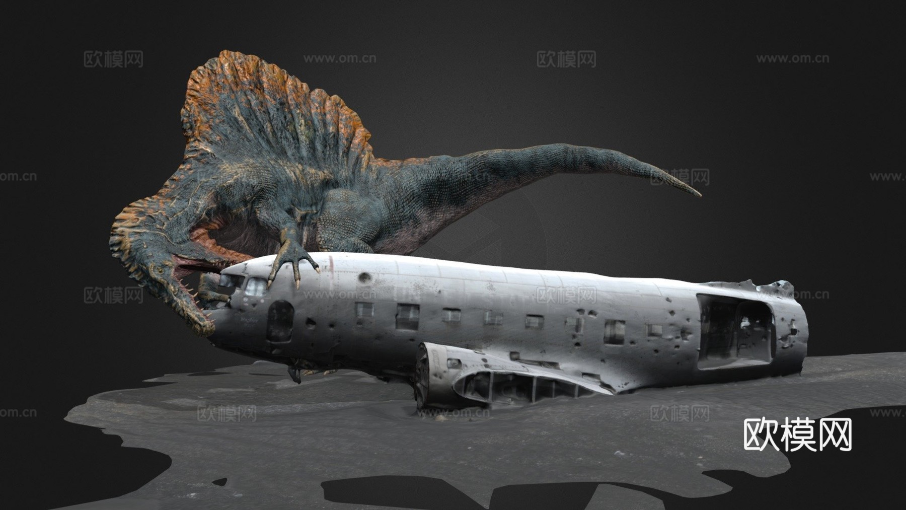 侏罗纪公园场景3d模型