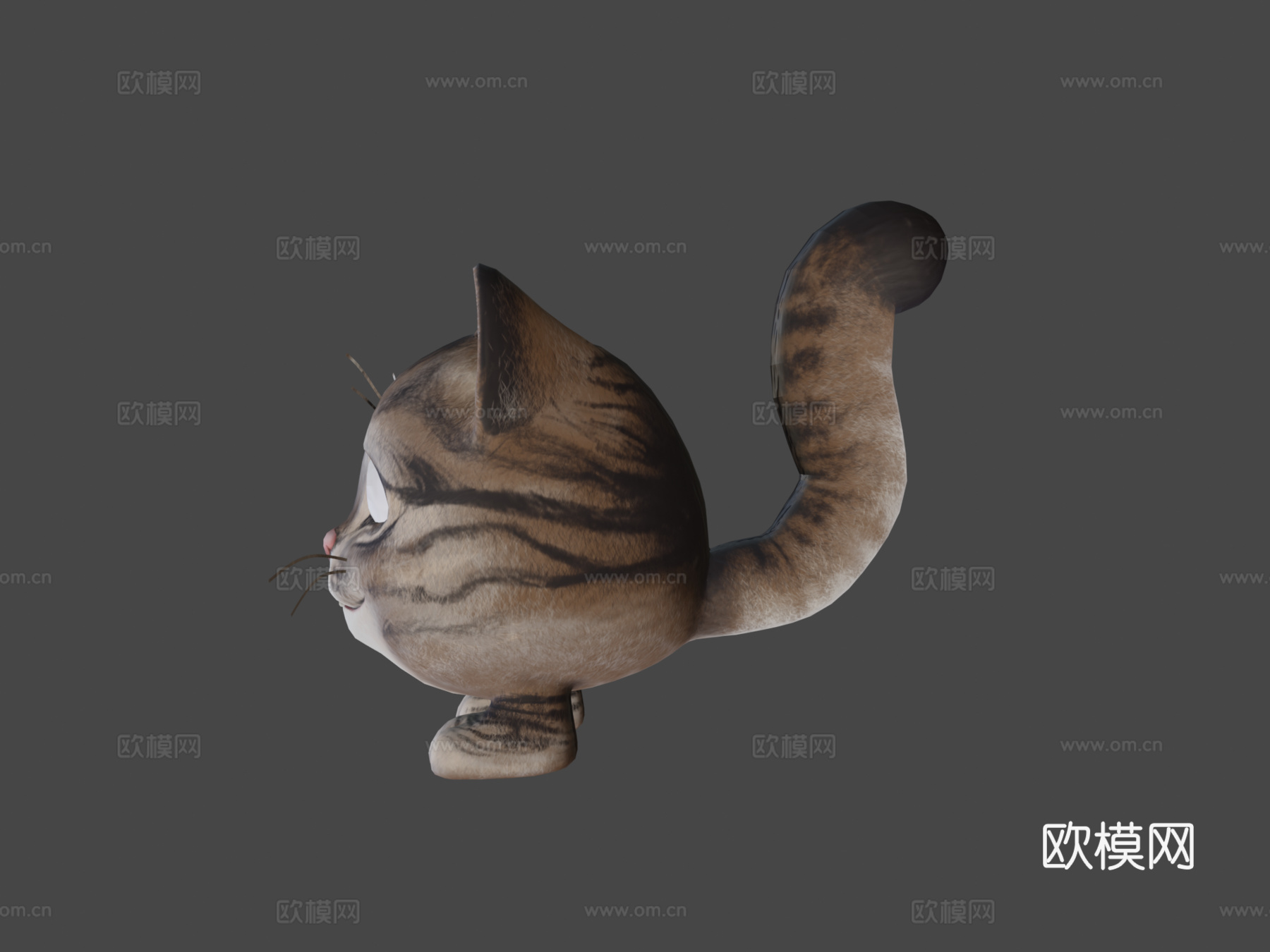 可爱怪兽猫3d模型