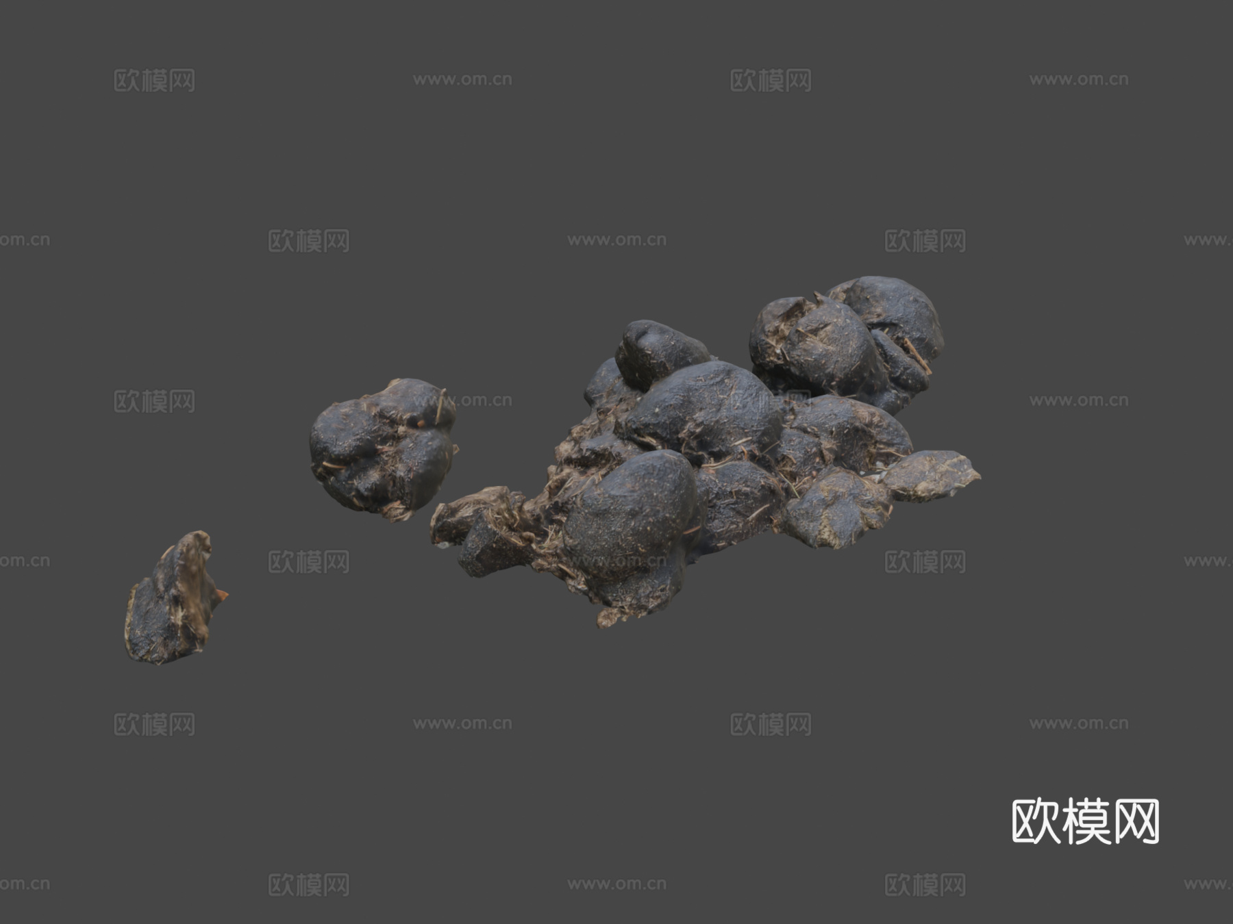 马粪堆扫描3d模型