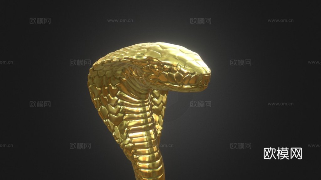 金蛇雕像3d模型