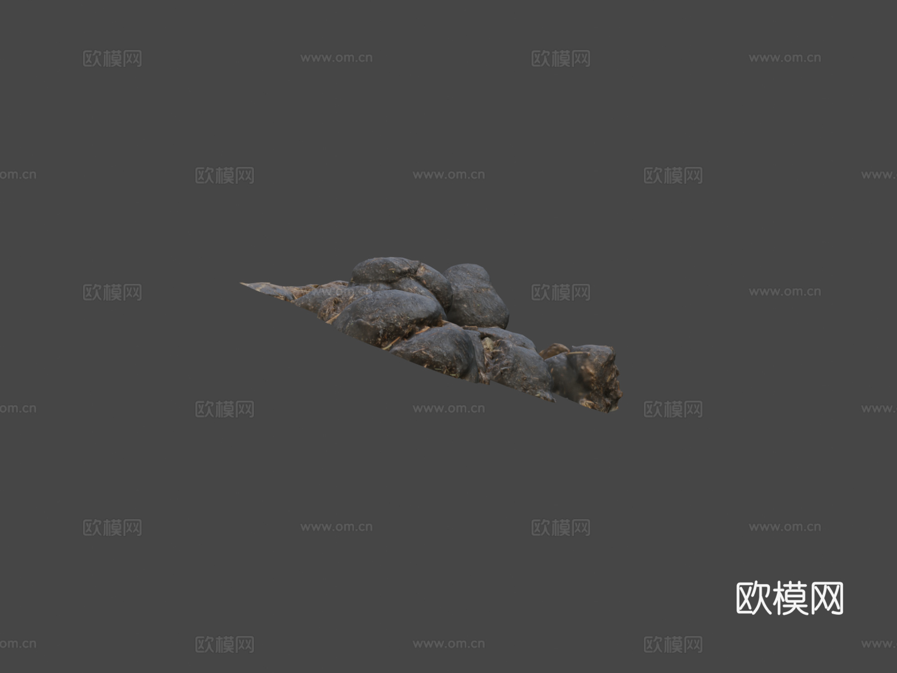 马粪堆扫描3d模型