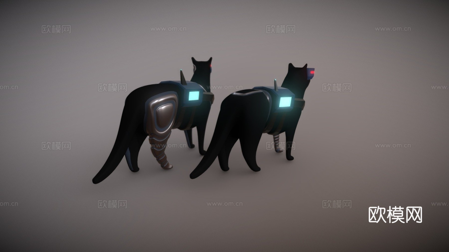 赛博猫3d模型