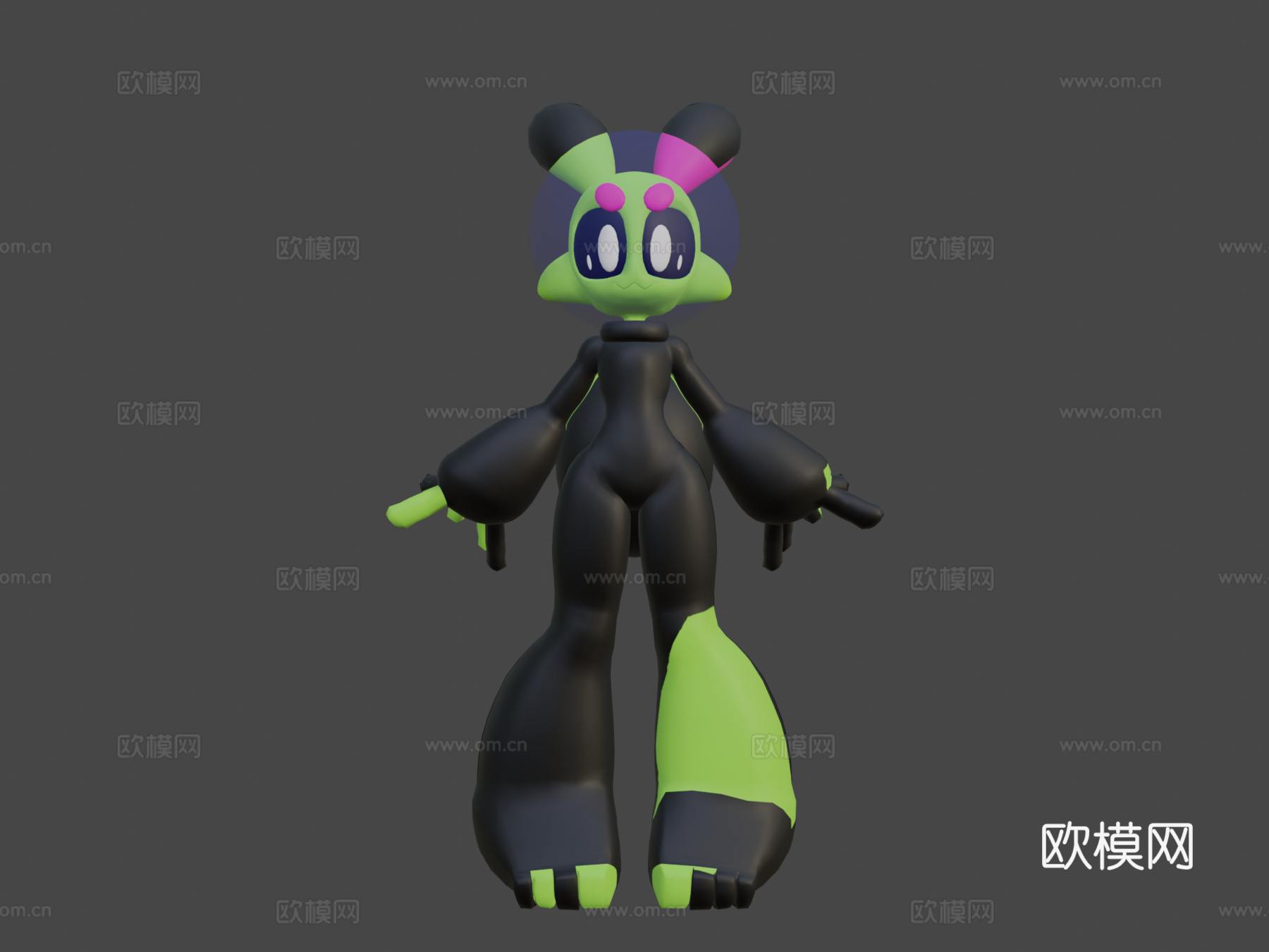 趴姿伸展3d模型