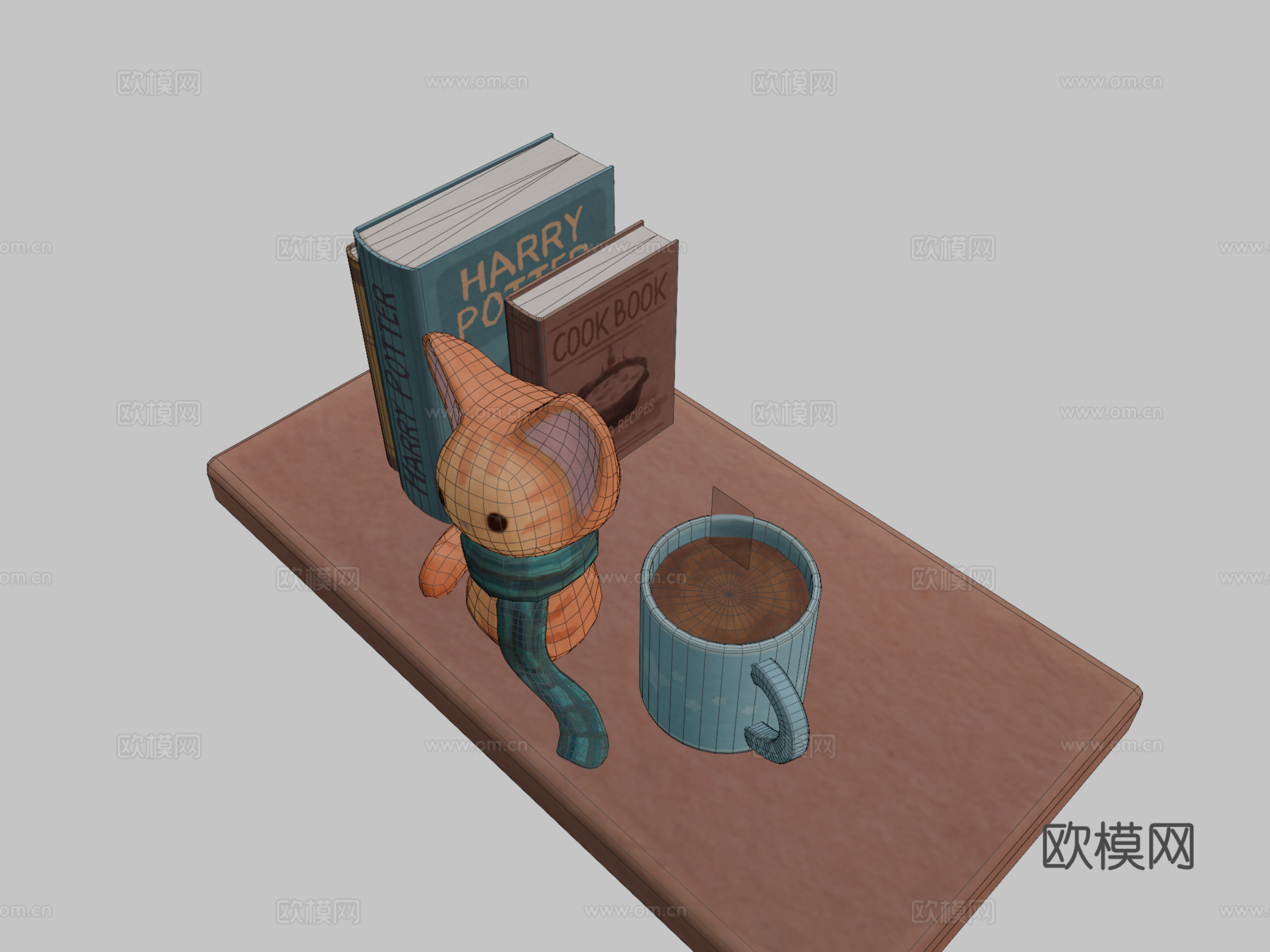 猫与书3d模型
