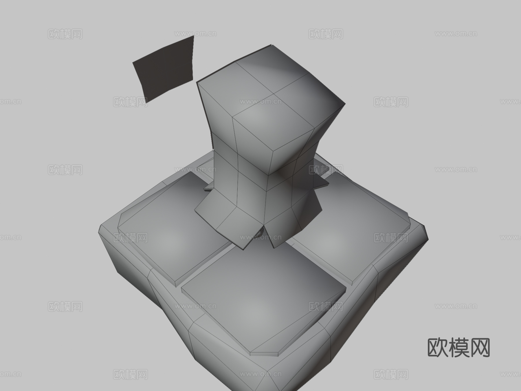 纸盒人-3D角色模型3d模型