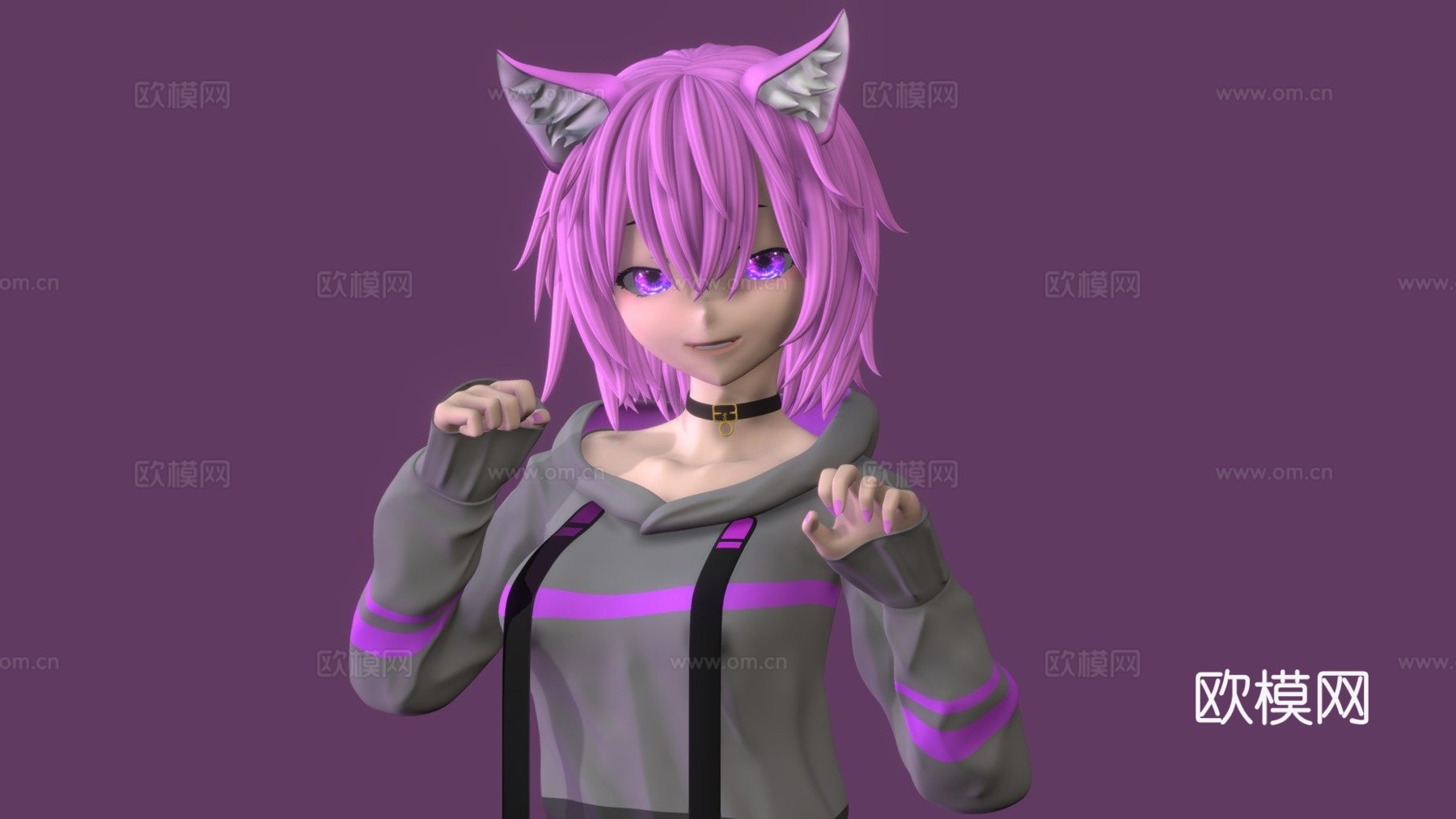 猫女3d模型