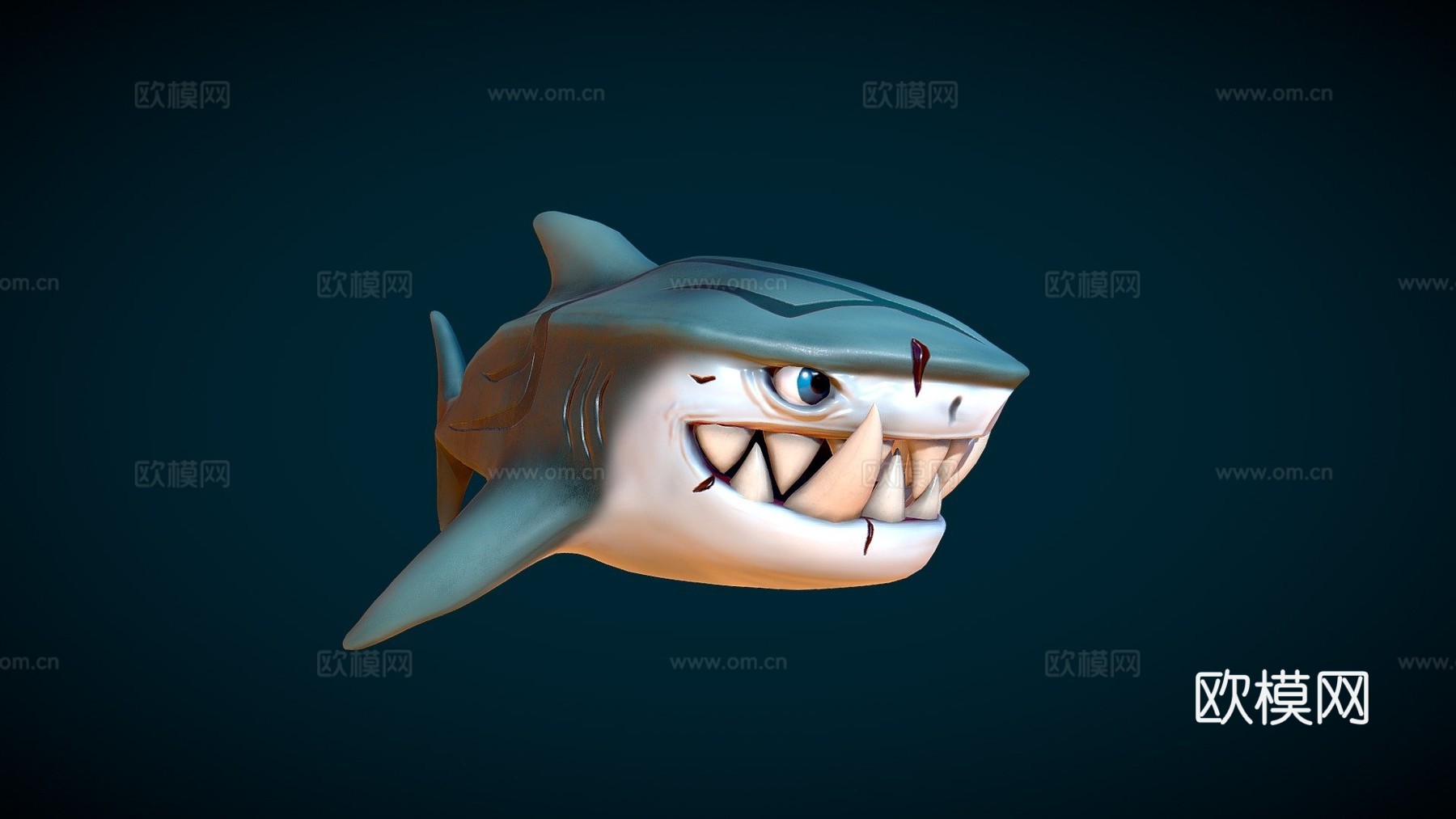 卡通鲨鱼3d模型