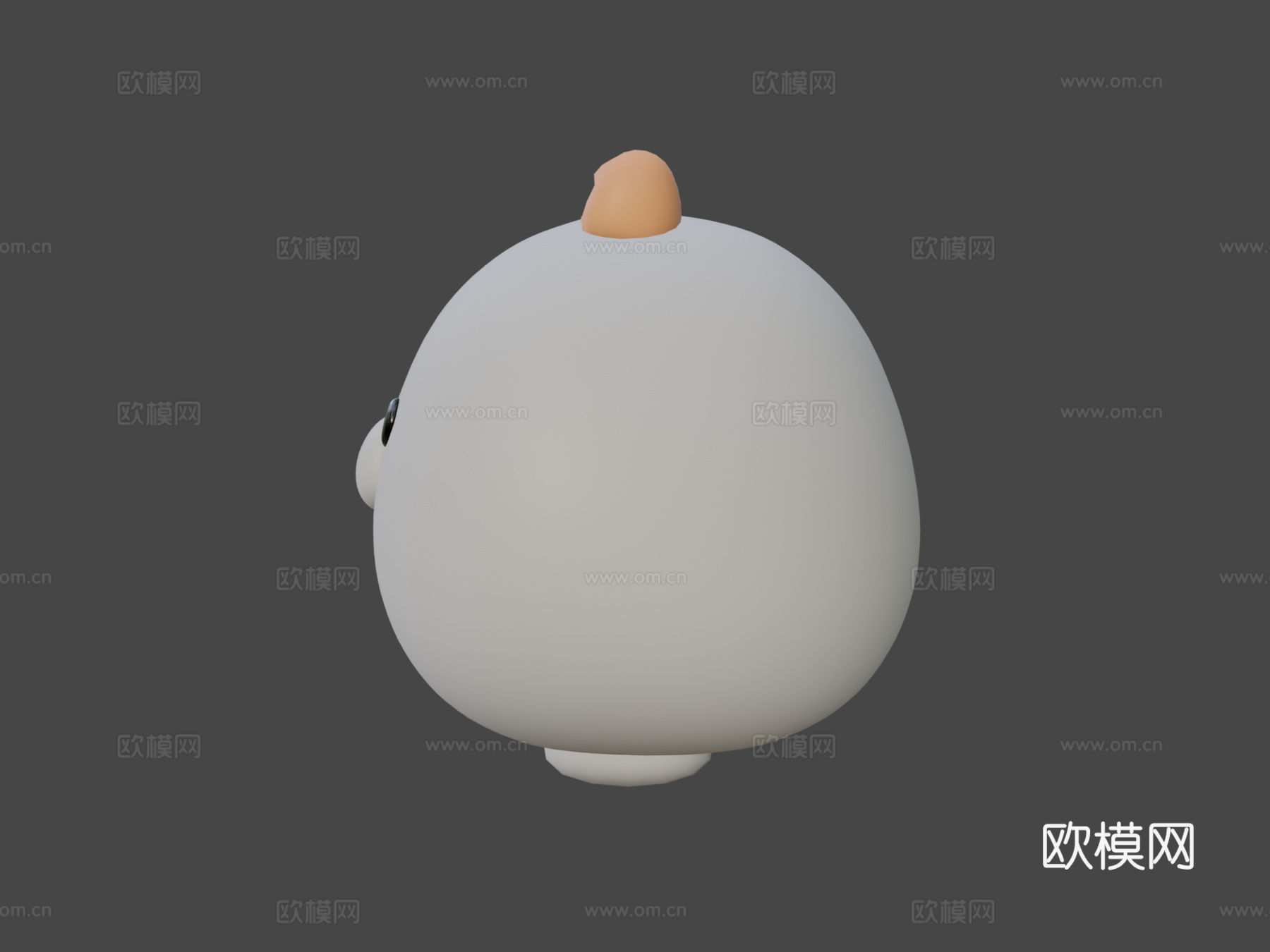 博美犬布可爱毛绒玩具3d模型