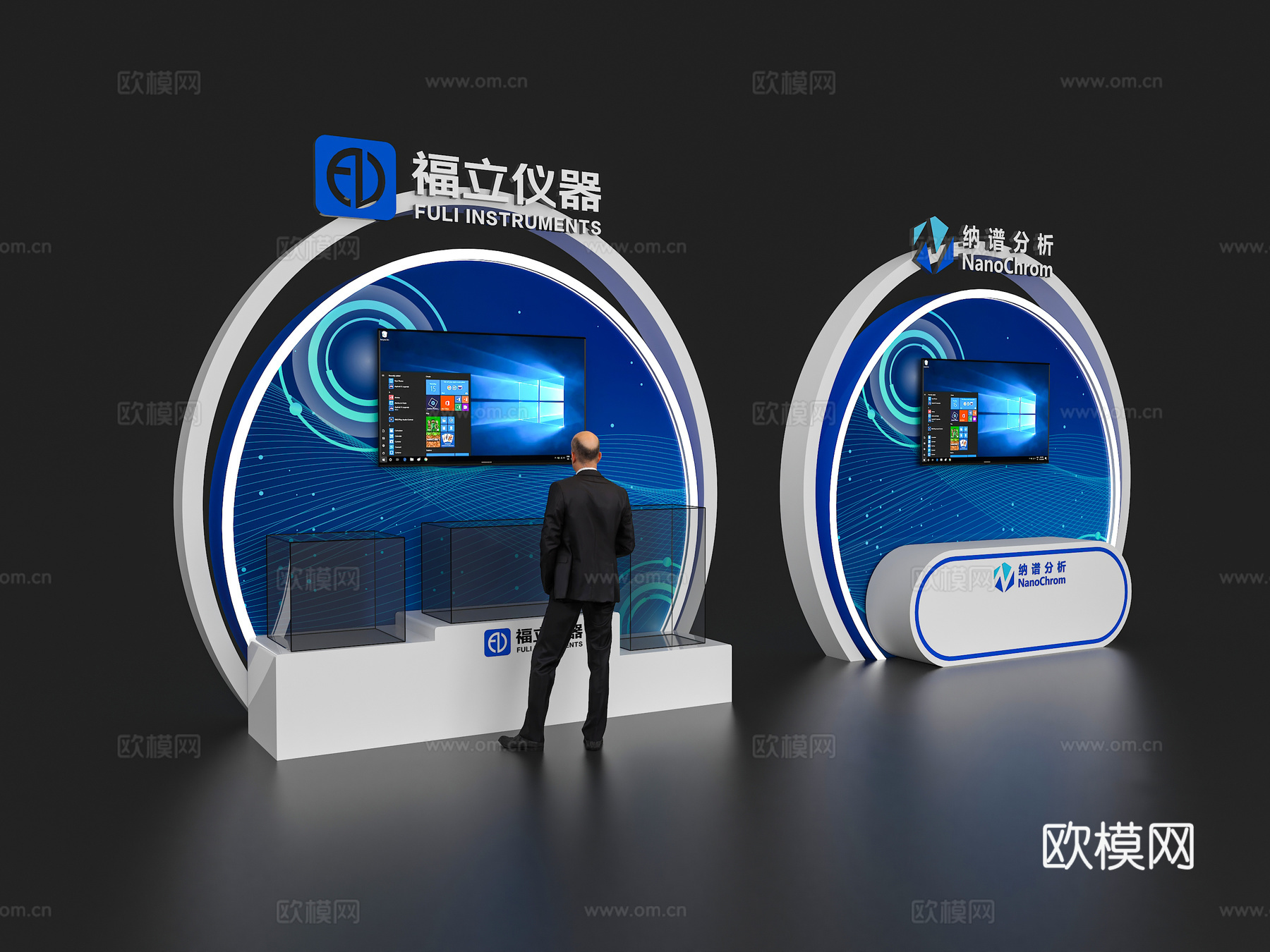 展览展会展墙  展台展墙 展墙展板 企业展示墙 展示墙 产品3d模型