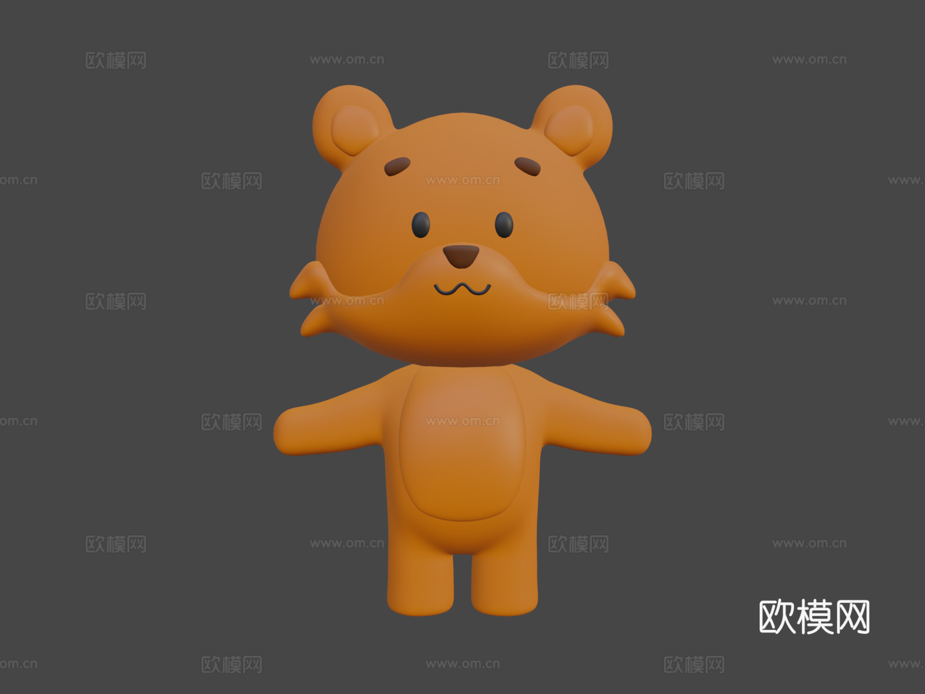 老虎角色3d模型
