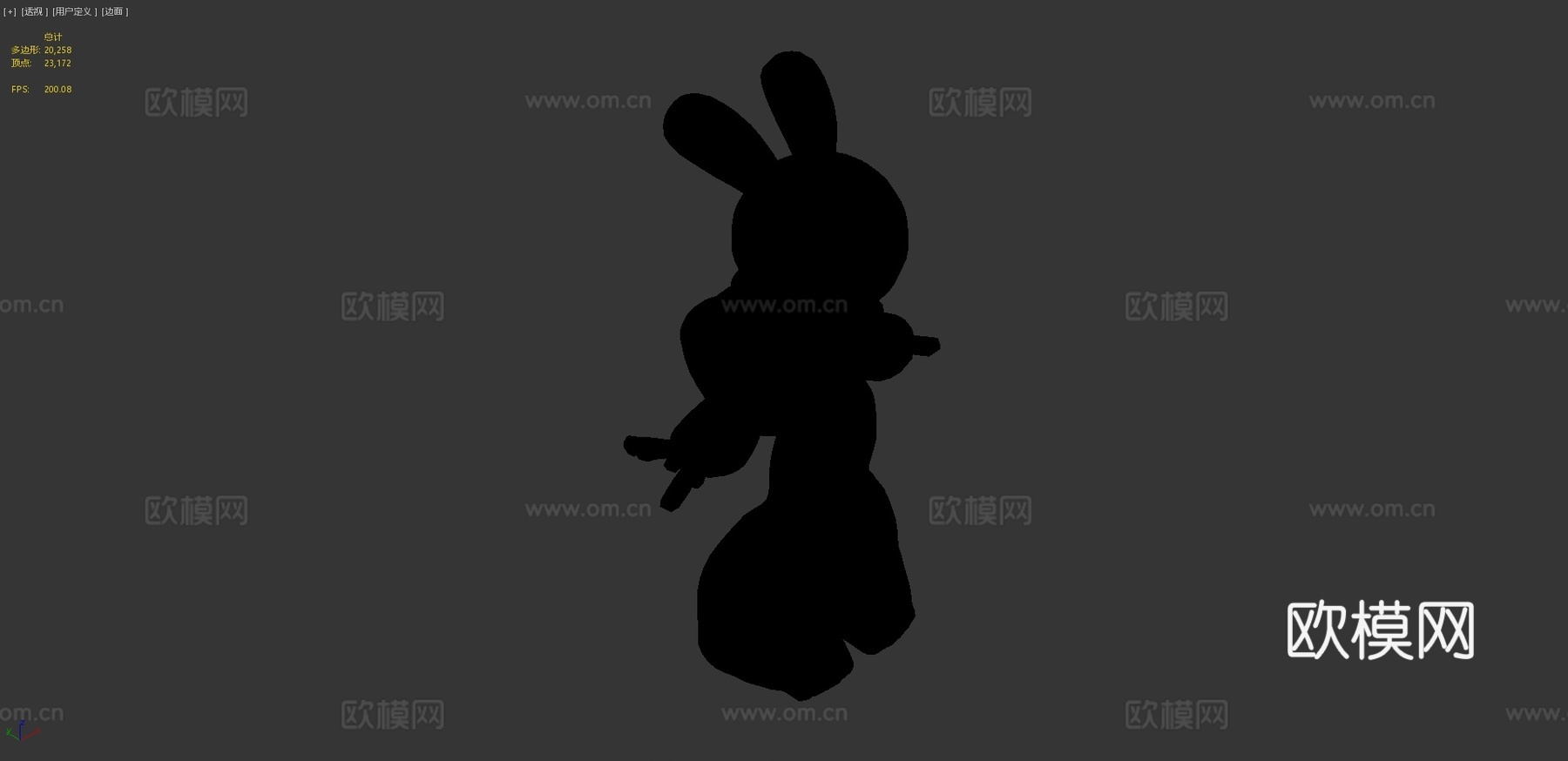 趴姿伸展3d模型