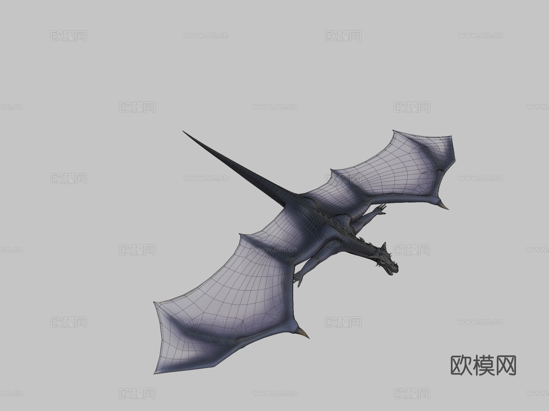 飞龙循环动画3d模型