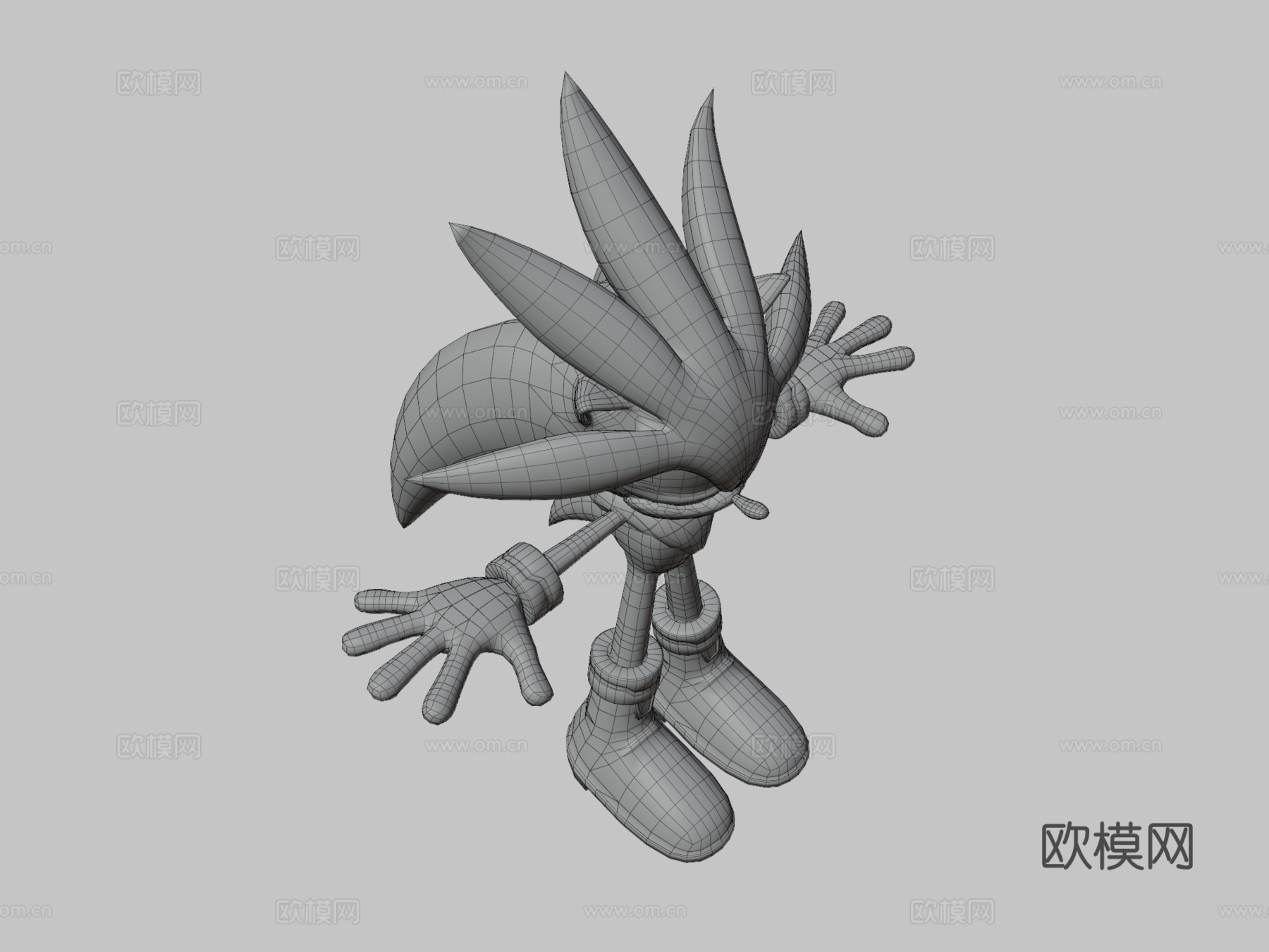 超级银色刺猬3d模型
