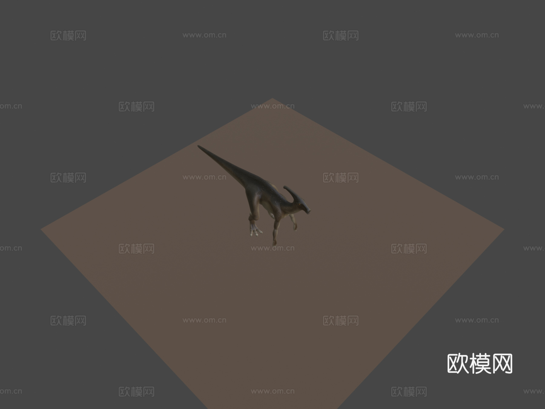副栉龙行走循环3d模型