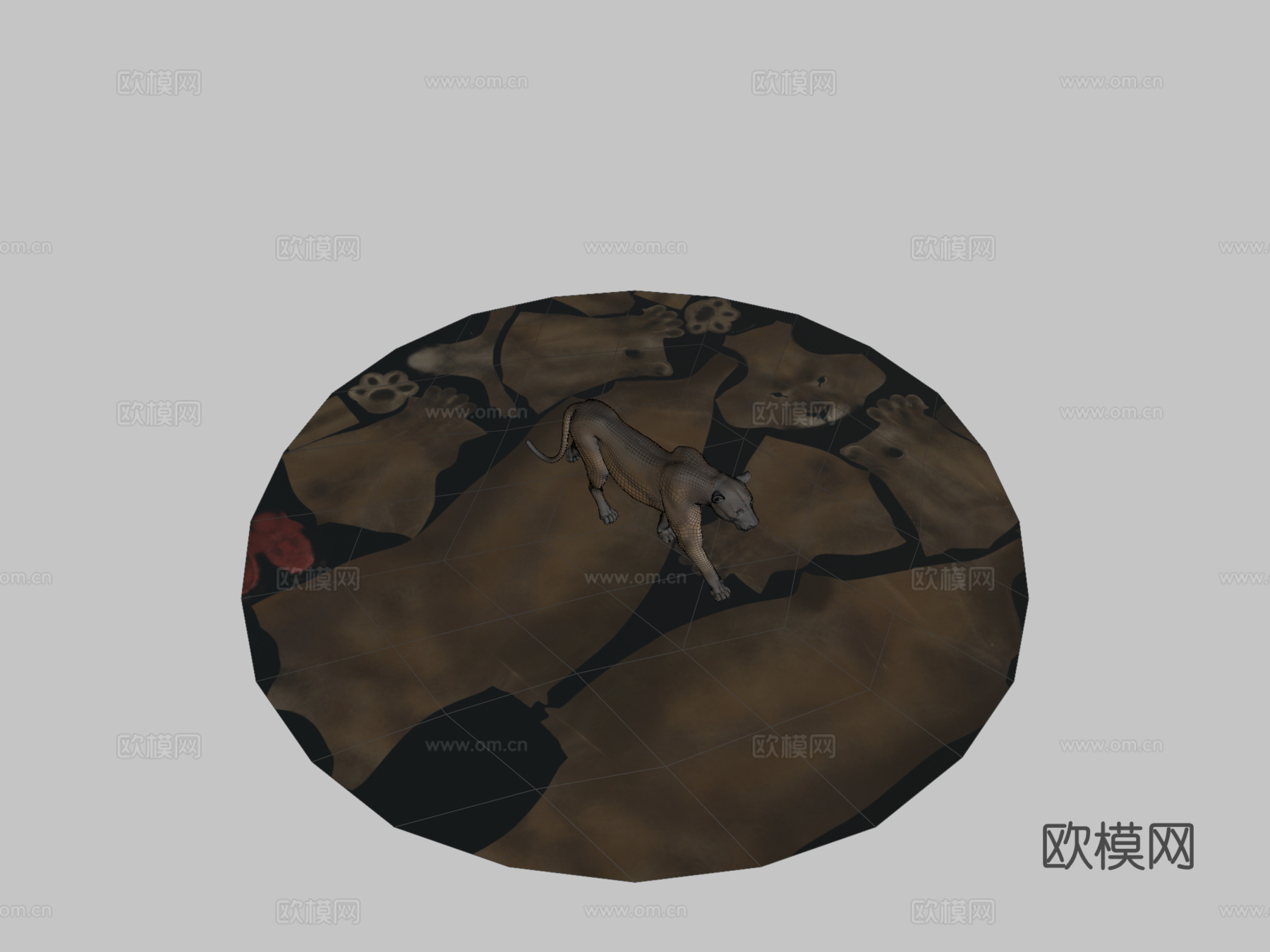 狮子行走3d模型